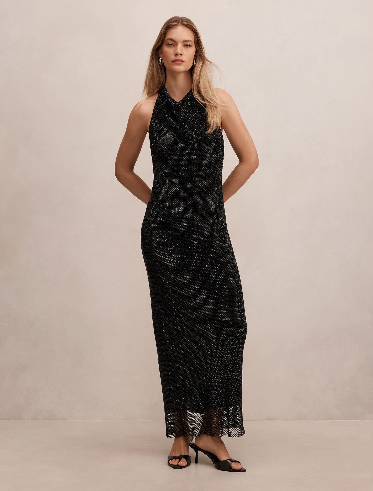 Celestia Diamante Maxi Dress Black Forever New