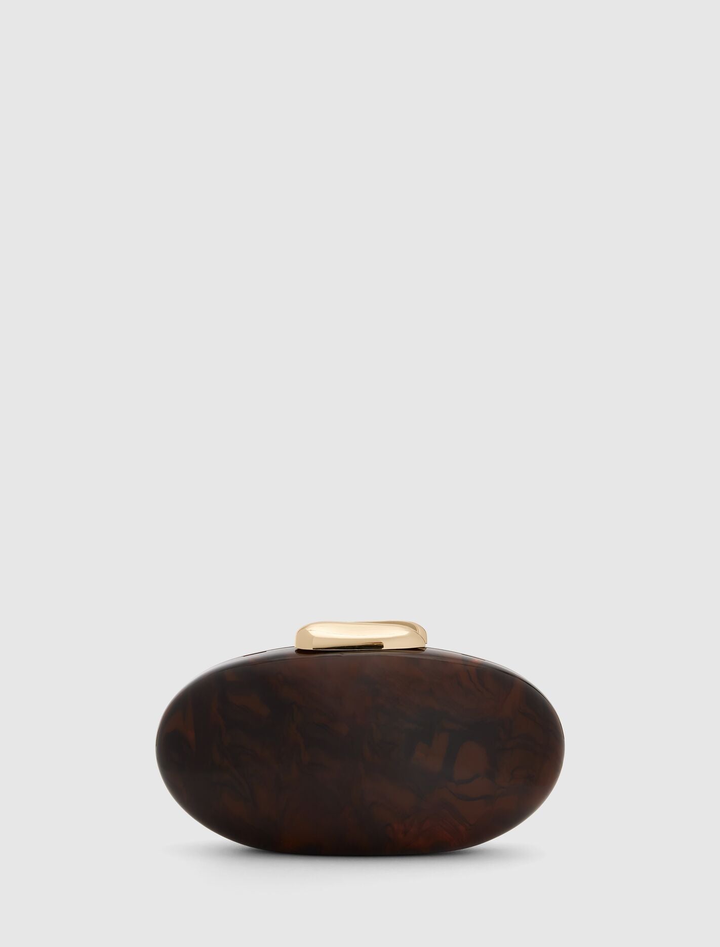 Peyton Oval Hardcase Clutch 0 Tortoise Forever New