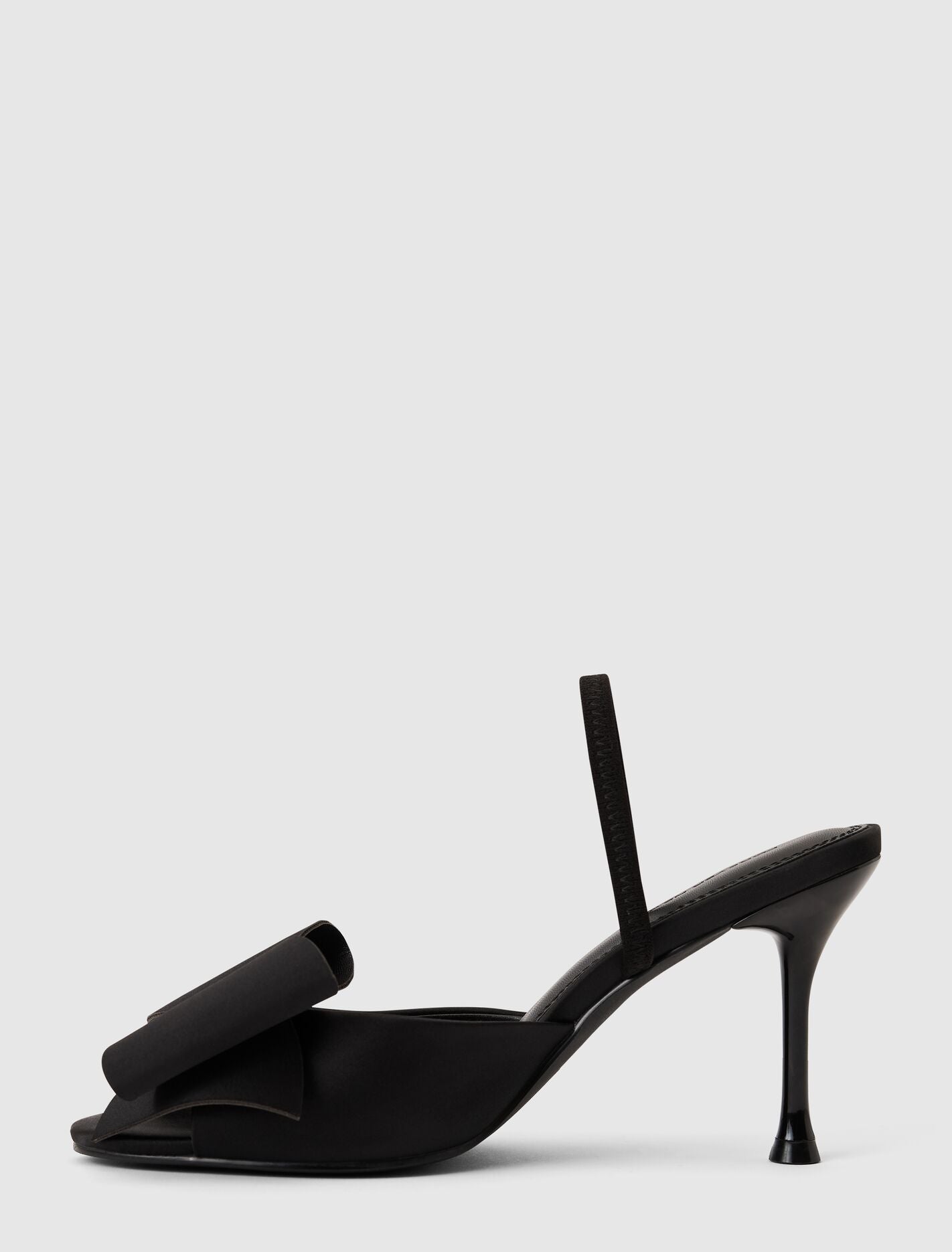 Shannon Satin Bow Peep Toe Heel Forever New