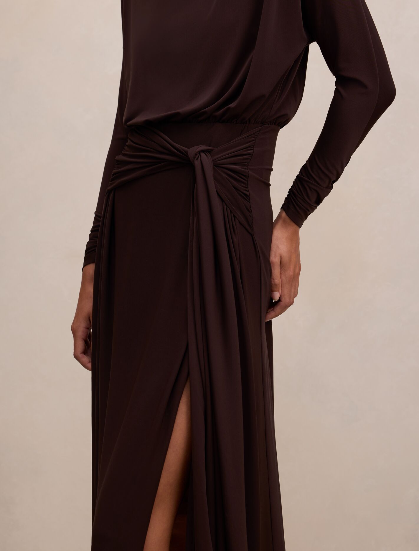 Ida Draped Jersey Midi Dress Forever New