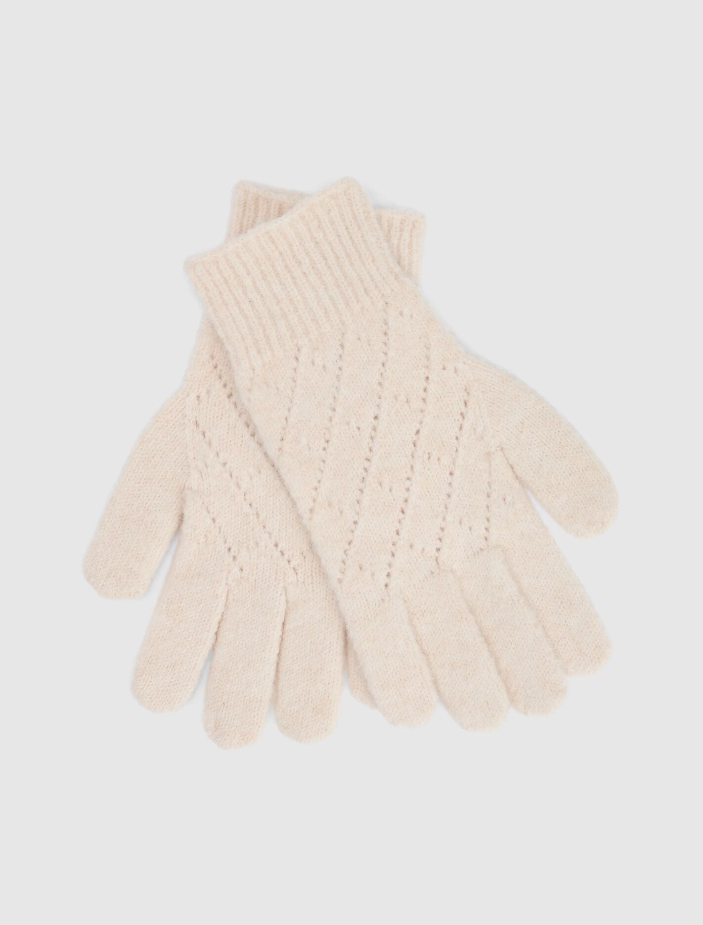 Piper Pointelle Gloves S-M Cream Forever New