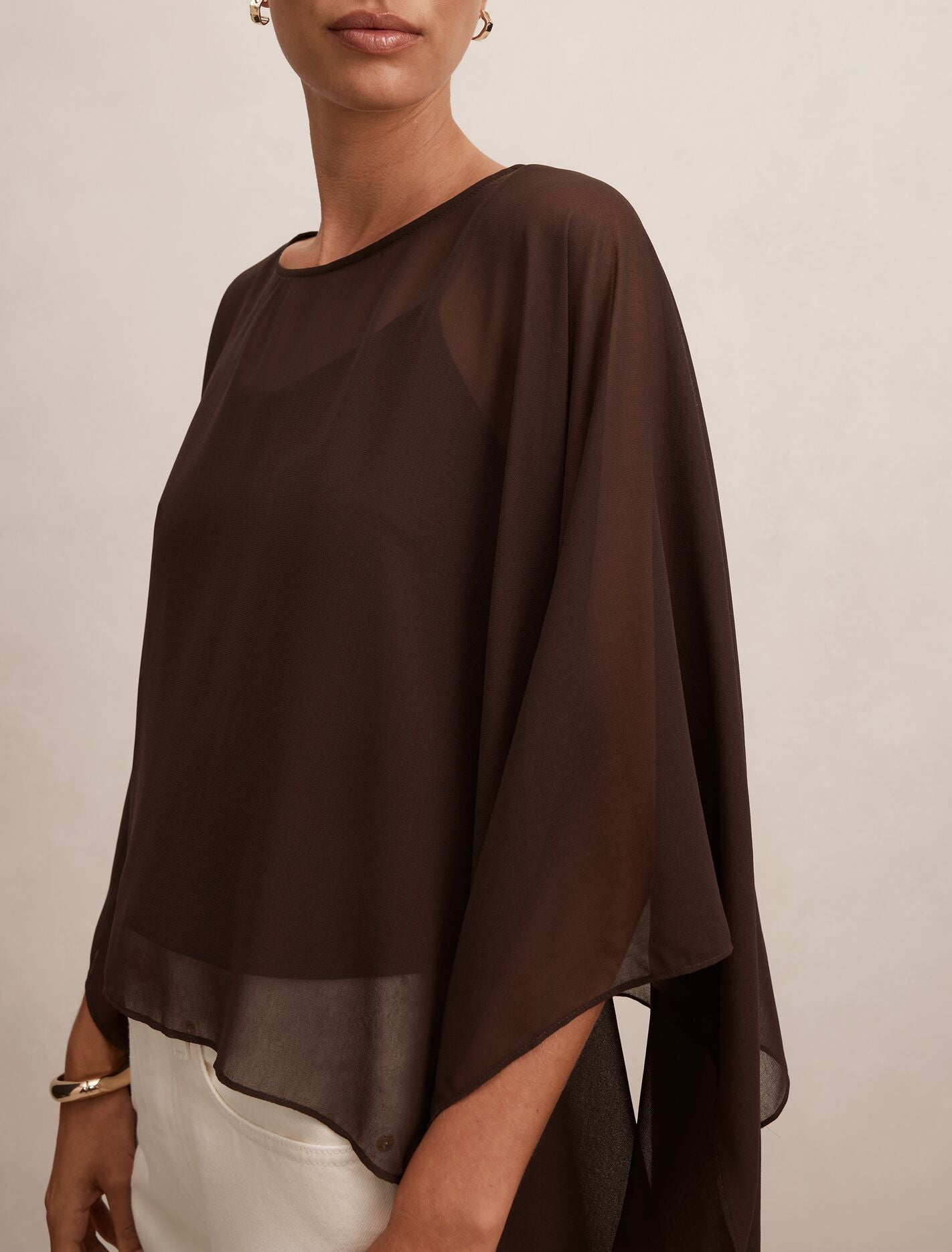Gia Sheer Cape Top Forever New