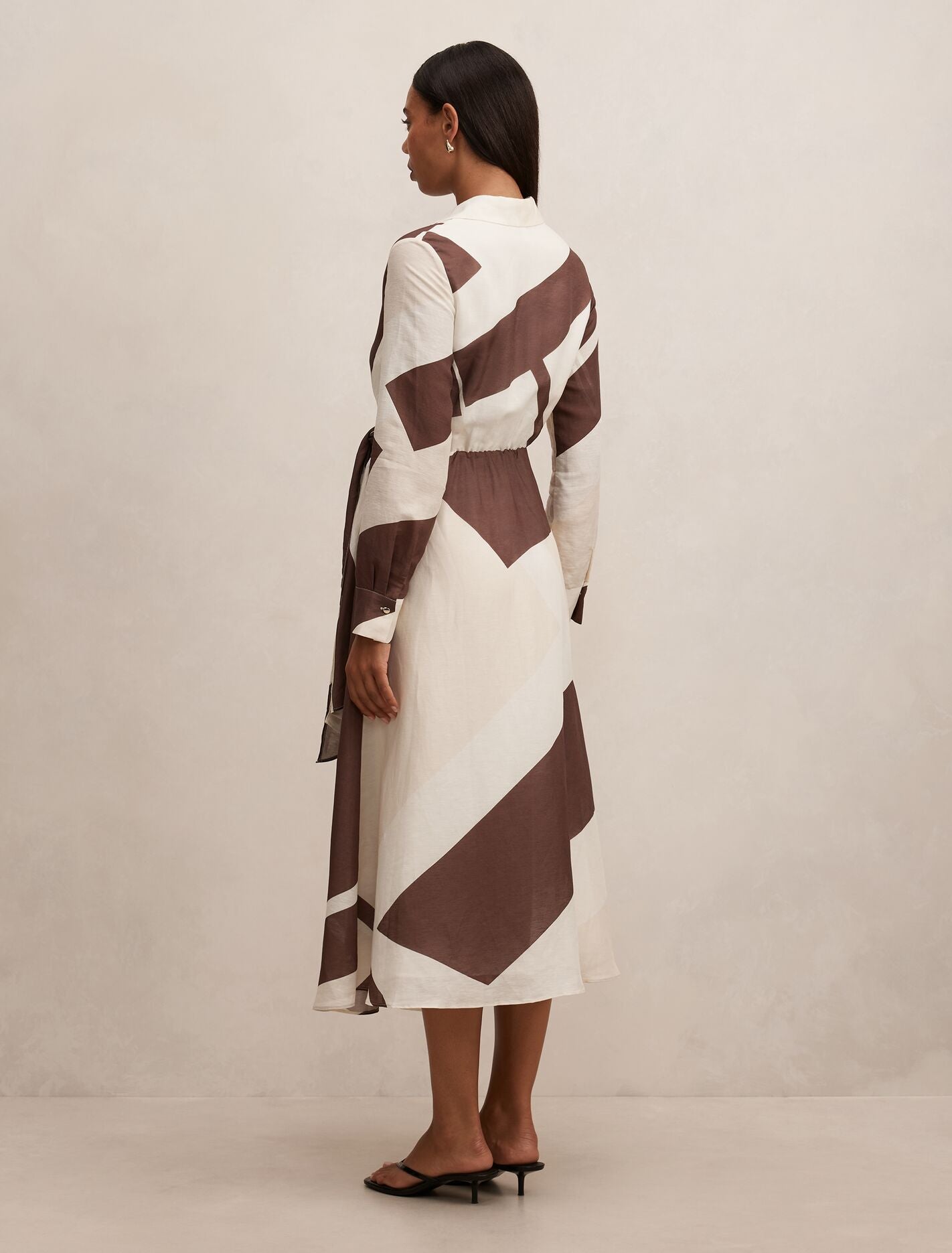 Angelina Long Sleeve Tie Midi Dress Forever New