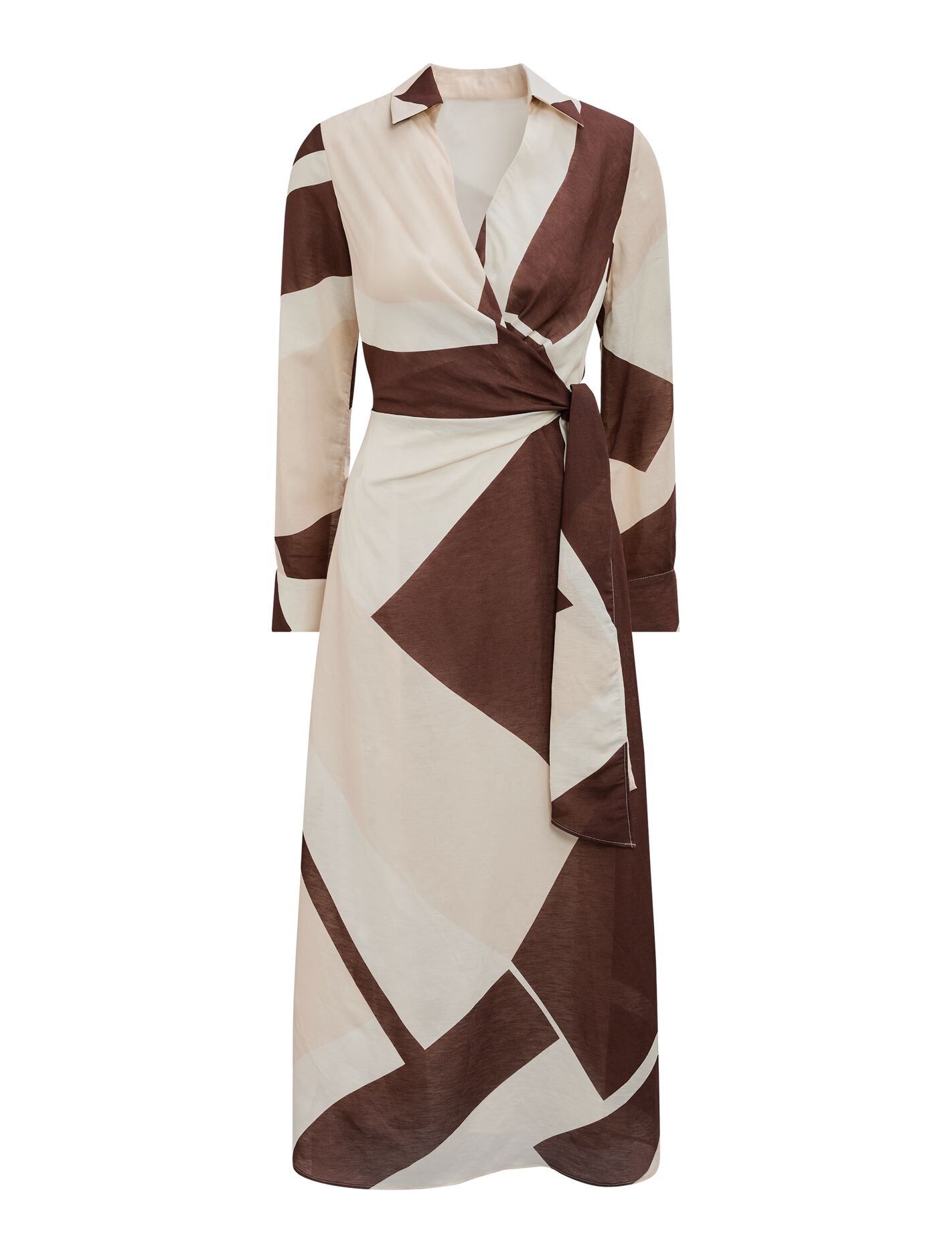 Angelina Long Sleeve Tie Midi Dress Forever New