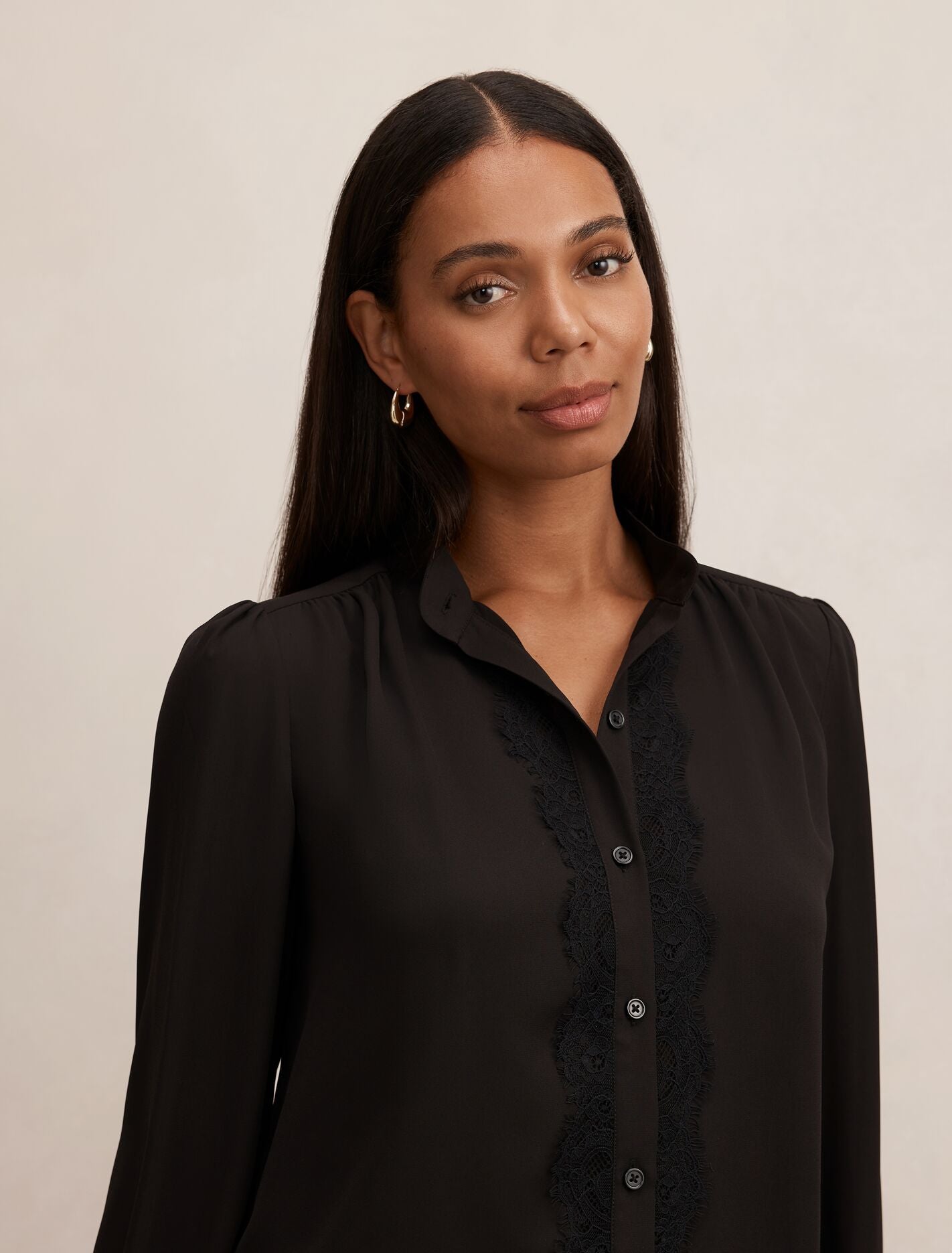 Poppy Lace Trim Blouse Forever New