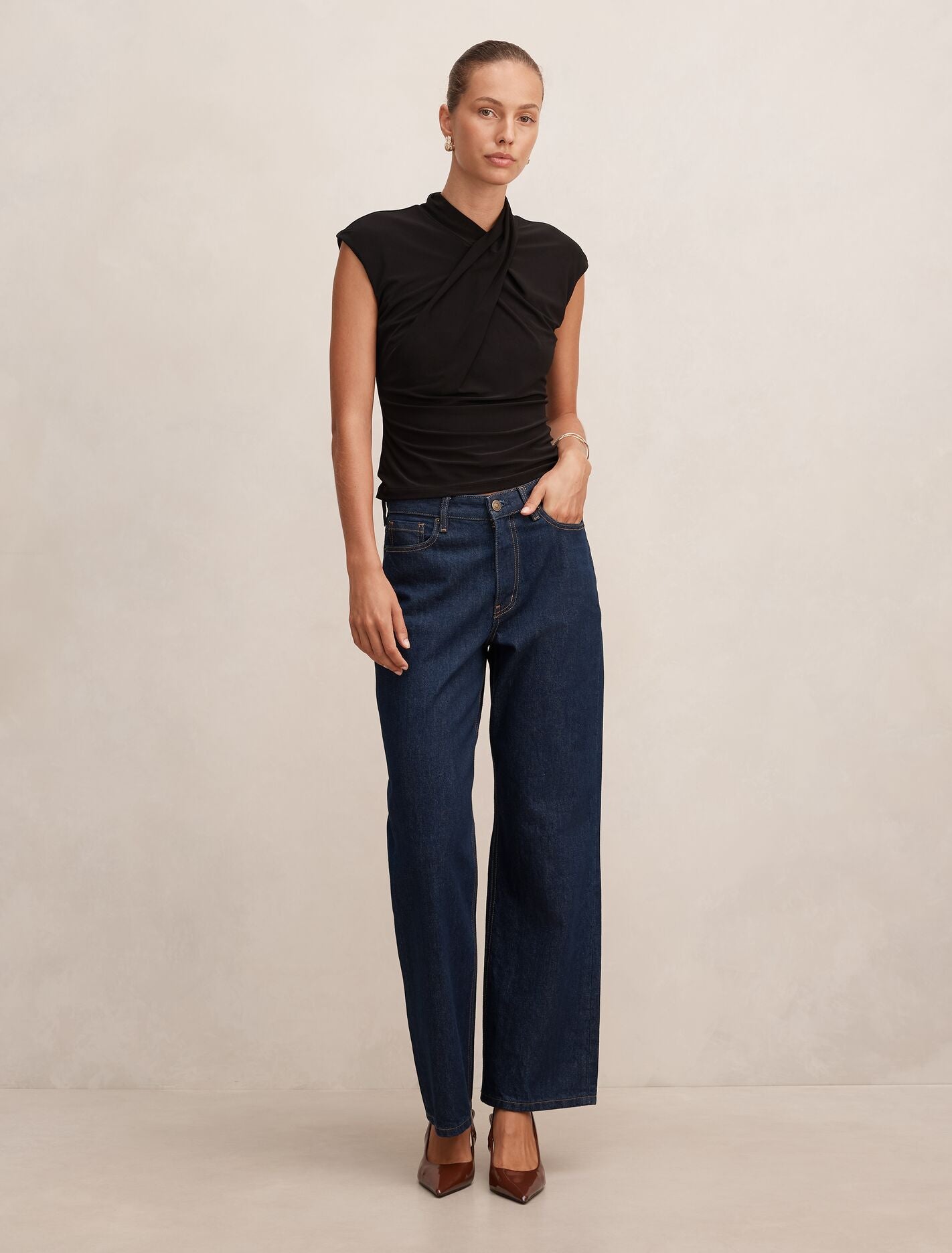 Trinity Twist High Neck Top Forever New