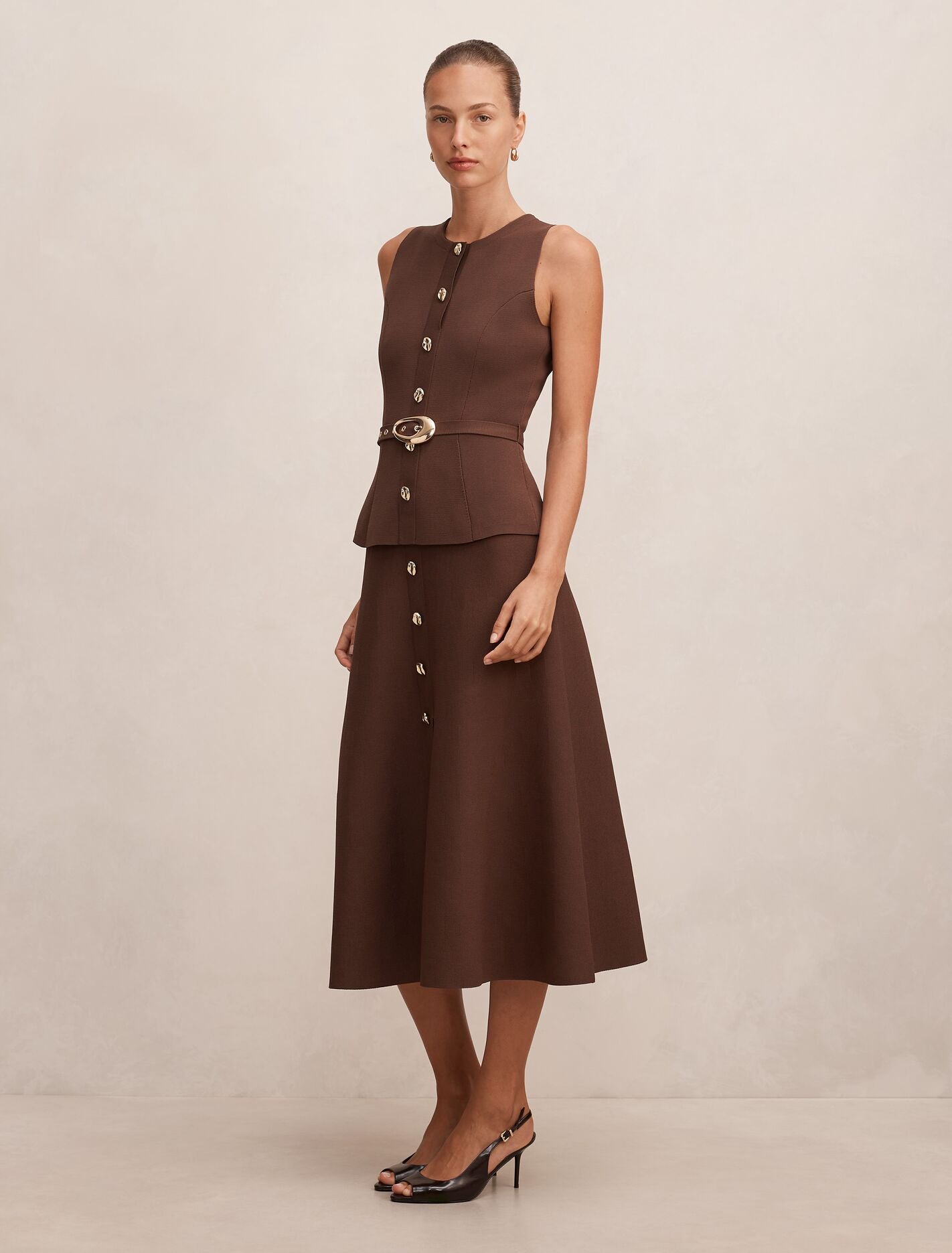 Amelia Layered A-Line Midi Dress Forever New