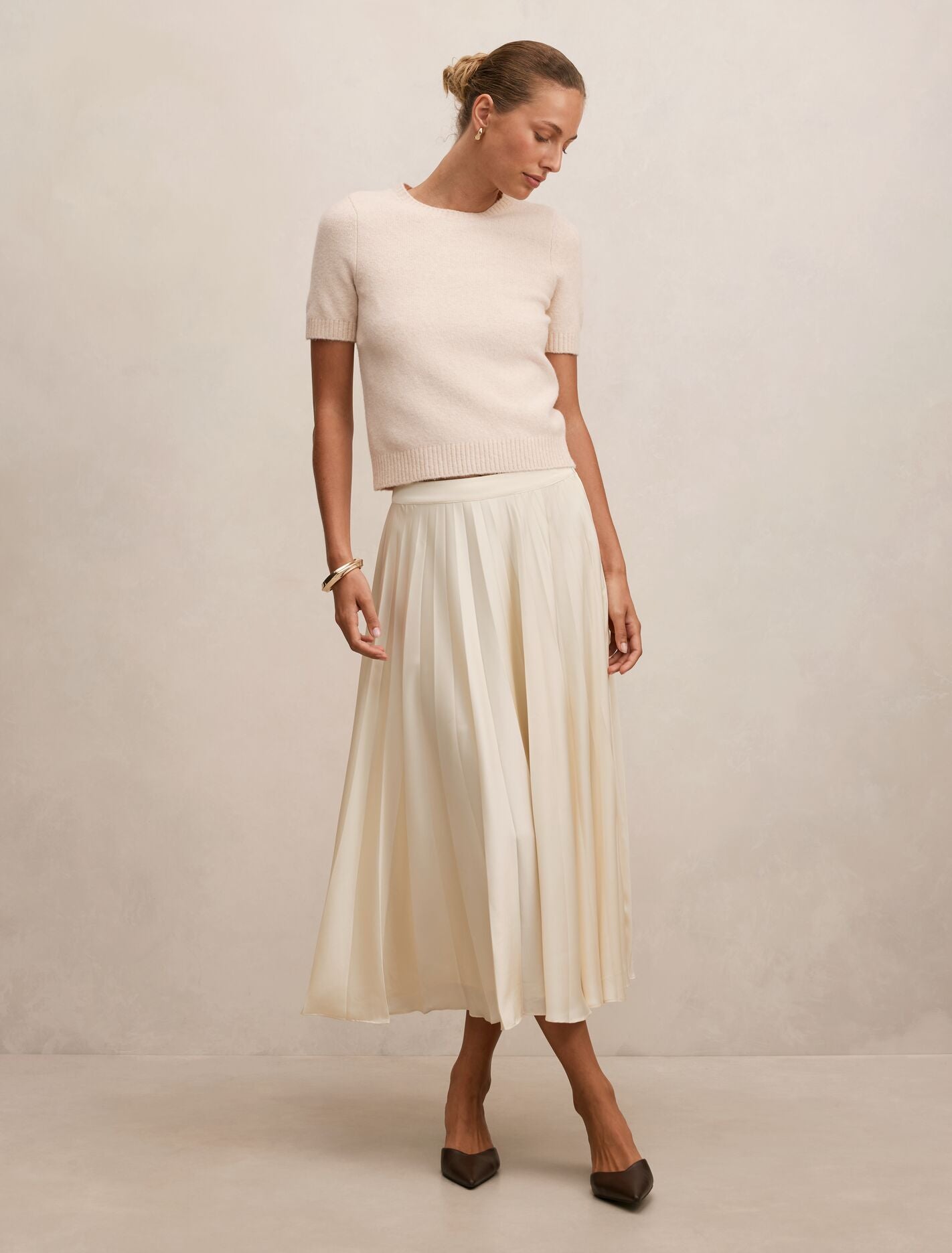 Danielle Pleated Midi Skirt Forever New