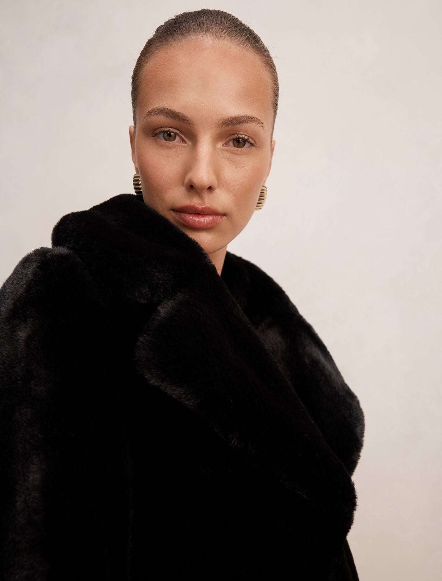 Harriet Short Faux Fur Midi Coat Forever New