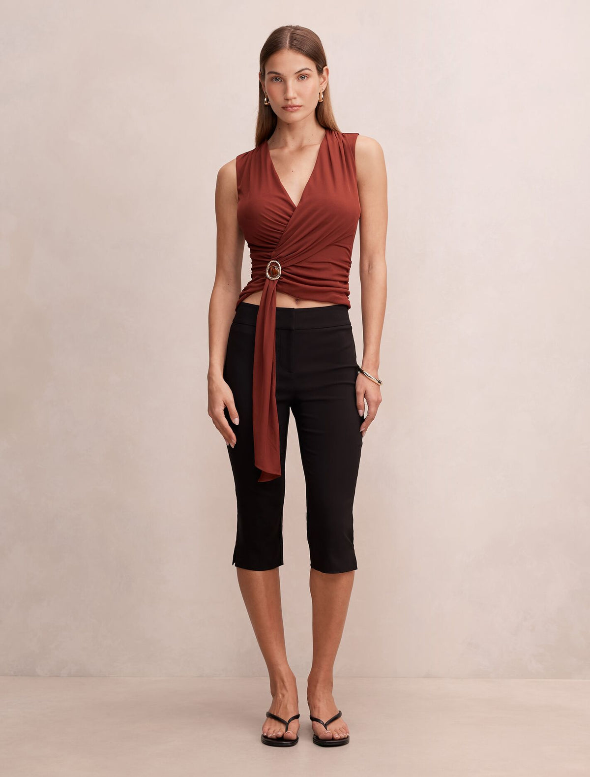 Candice Hardware Wrap Top Forever New