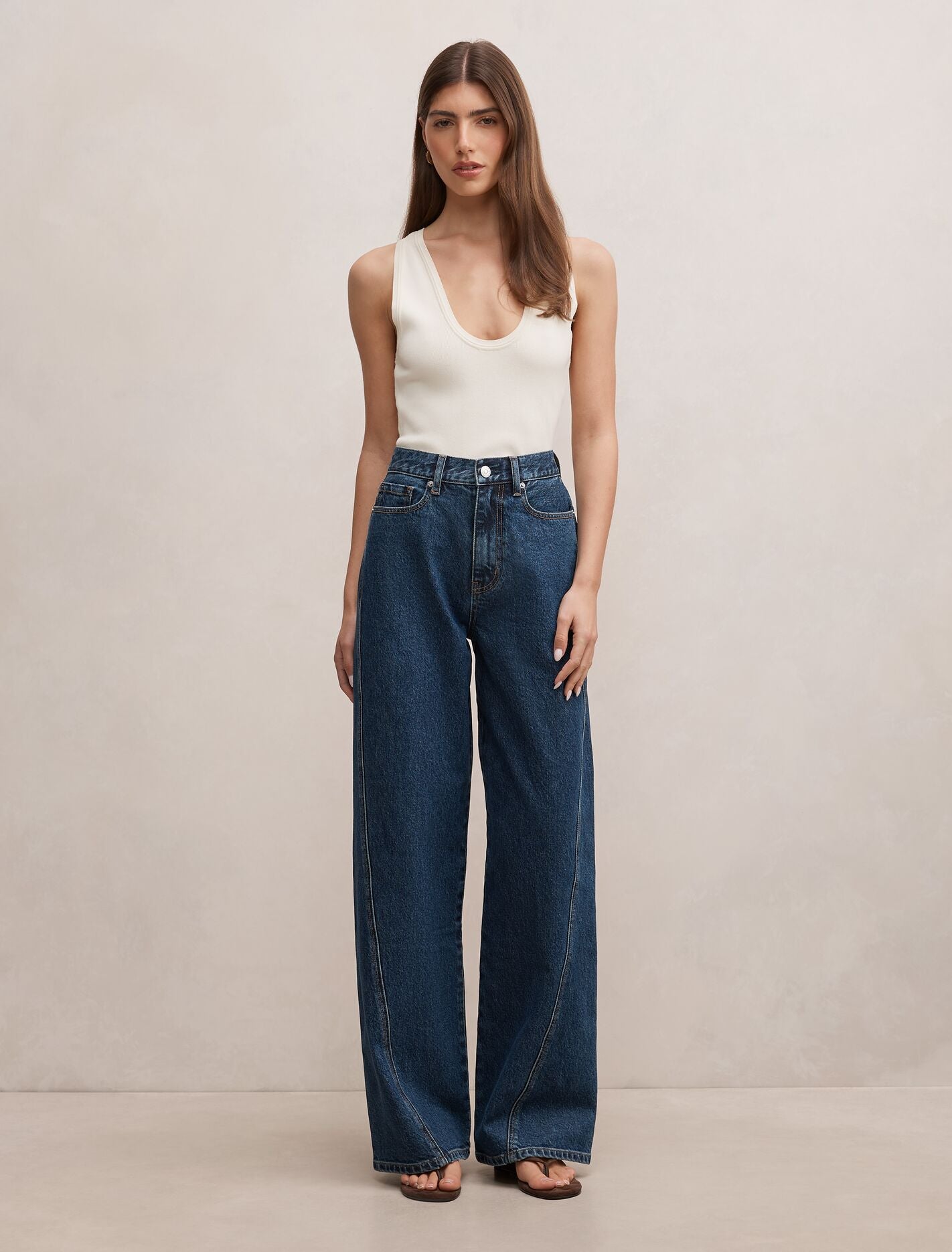 Kate Twisted Seam Wide Leg Jeans Forever New