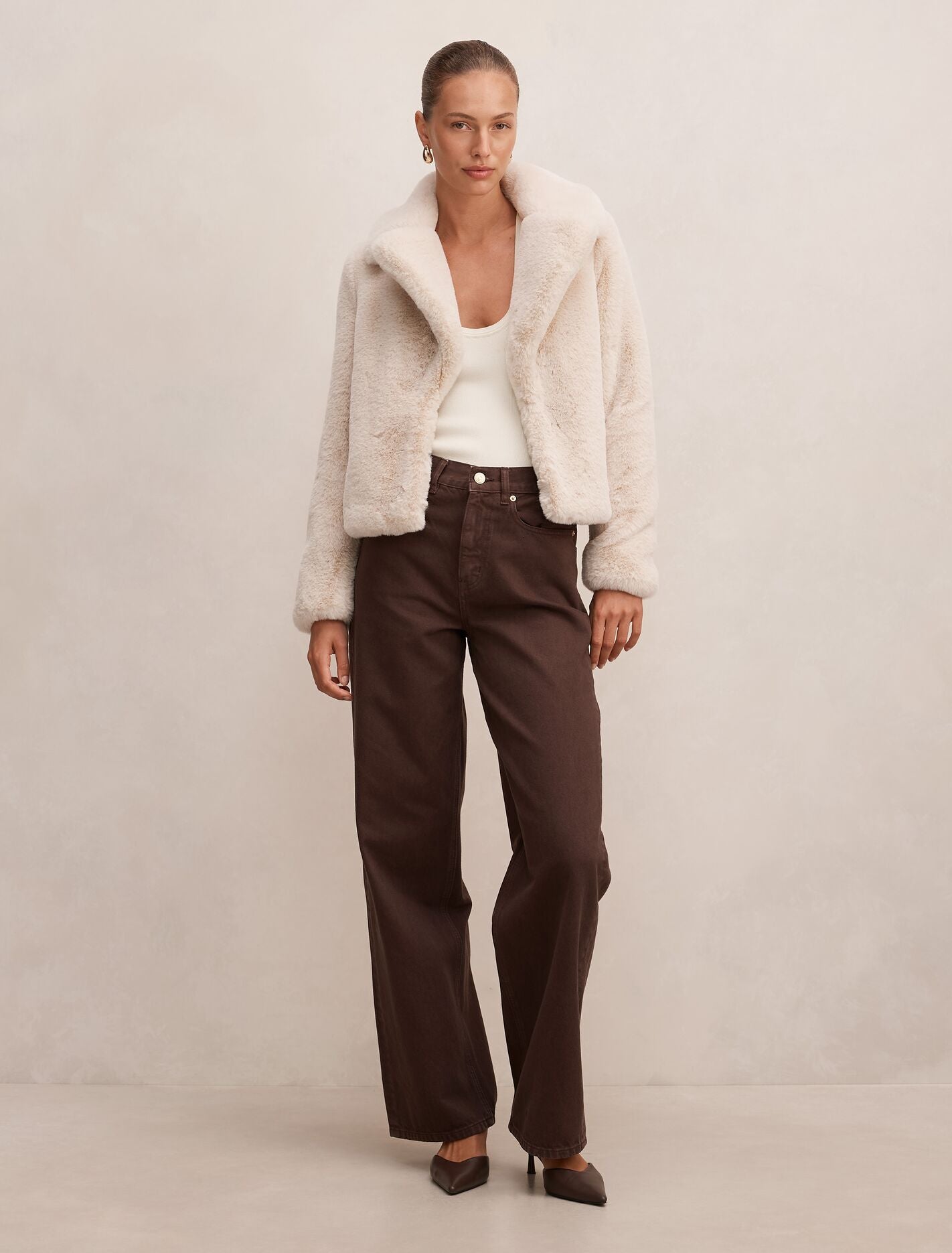 Piper Short Faux Fur Jacket Forever New