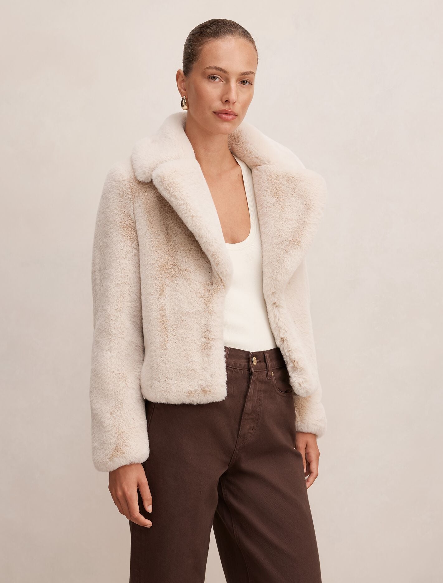 Piper Short Faux Fur Jacket Forever New