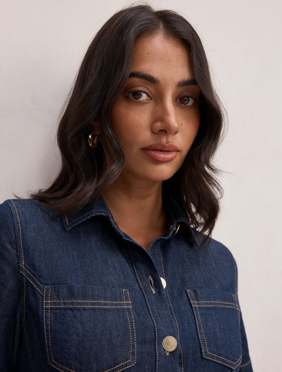 Millie Denim Midi Shirt Dress Forever New