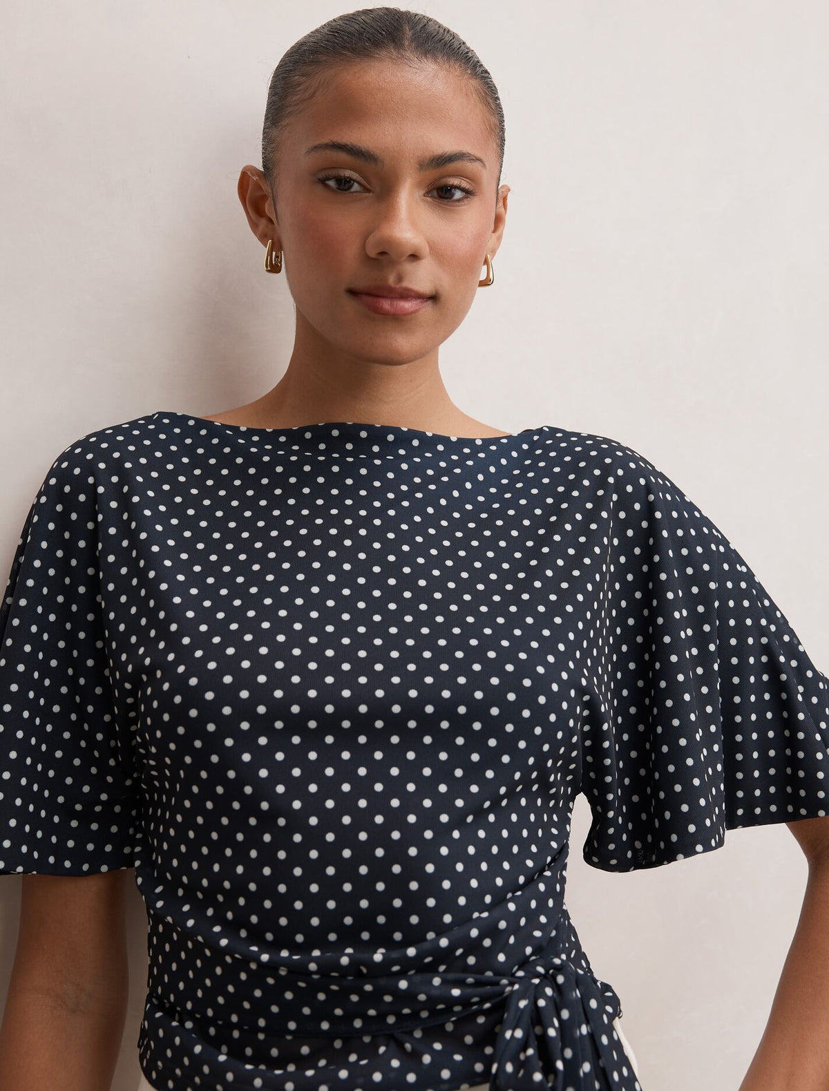 Paige Flutter Sleeve Tie Back Top Forever New