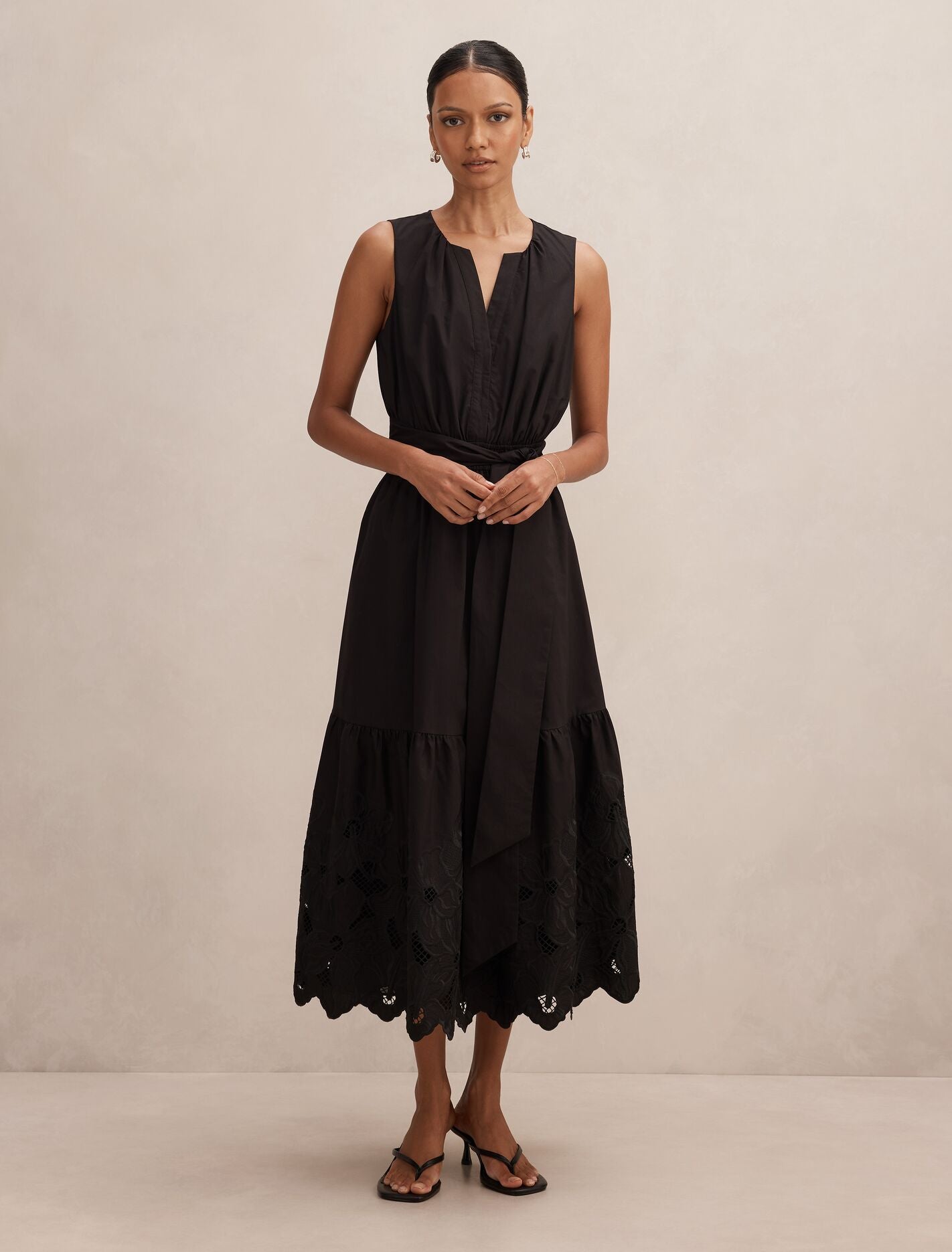 Dahlia Petite Embroidered Midi Dress
