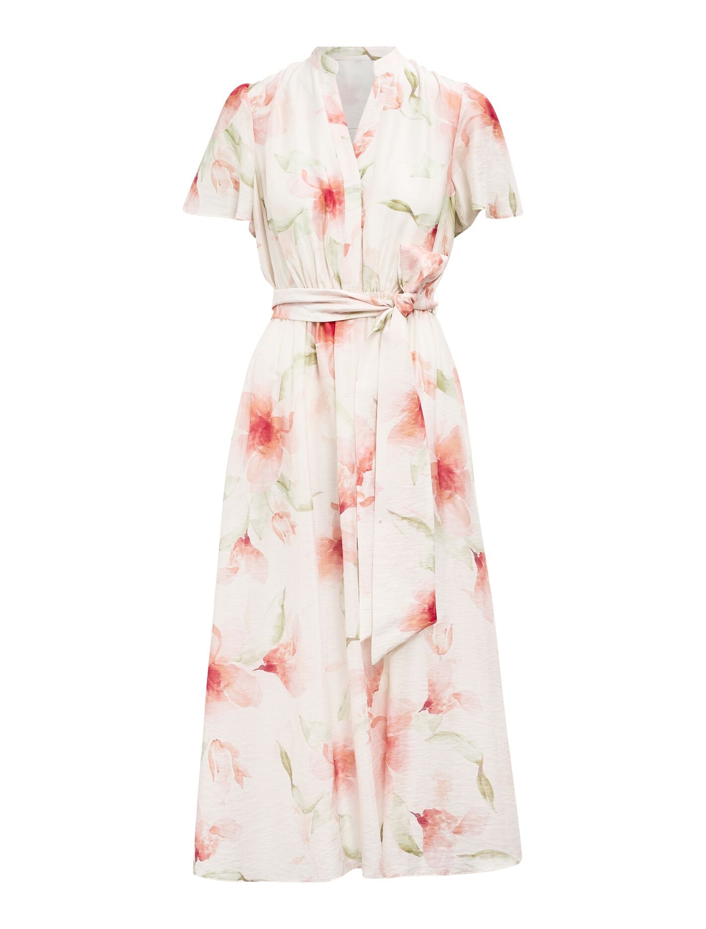 Dahlia Button Tie Midi Dress Forever New