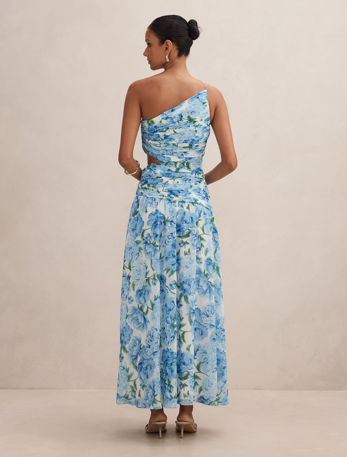 Connie Petite Ruched Asym Maxi Dress Forever New