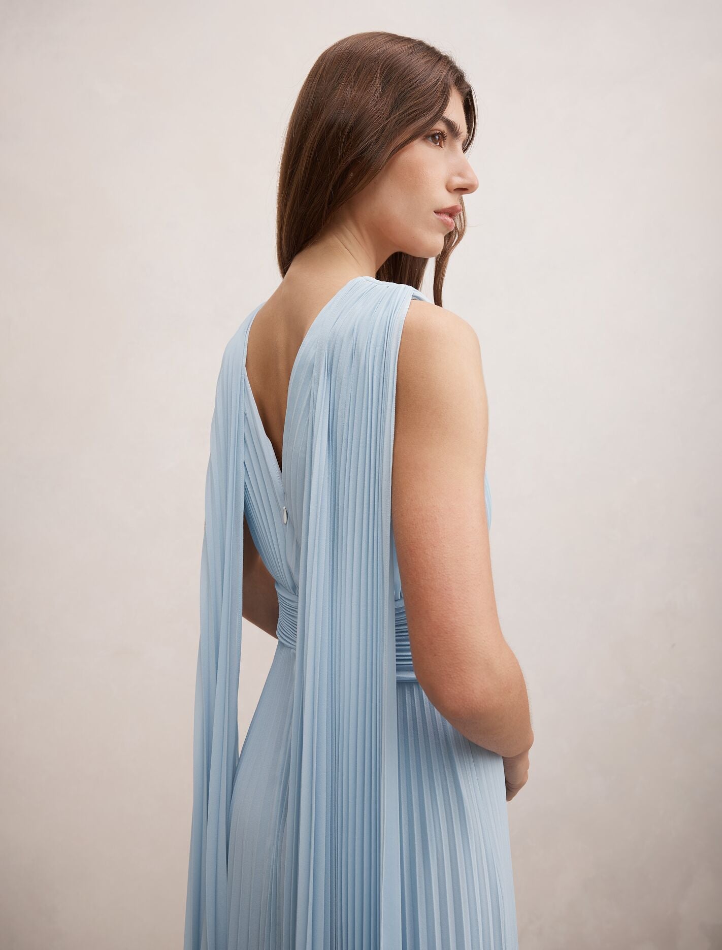 Leia Pleated Cape Maxi Dress Forever New
