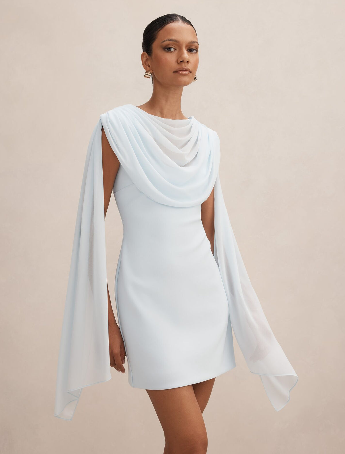 Bowie Petite Mini Dress With Shawl Forever New