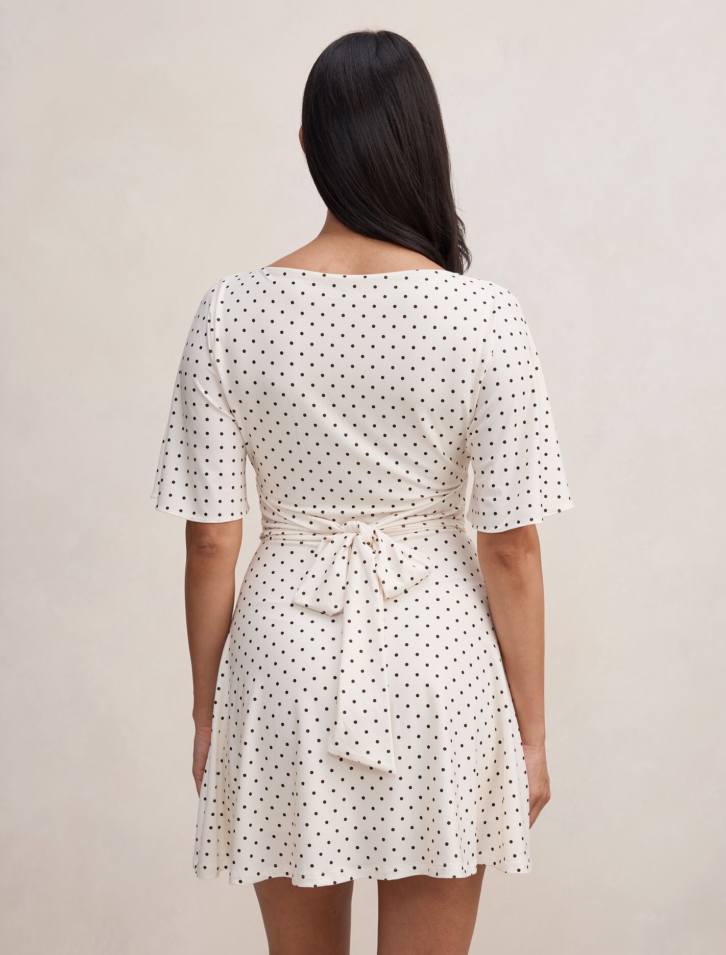 Cora Flutter Sleeve Tie Mini Dress Forever New