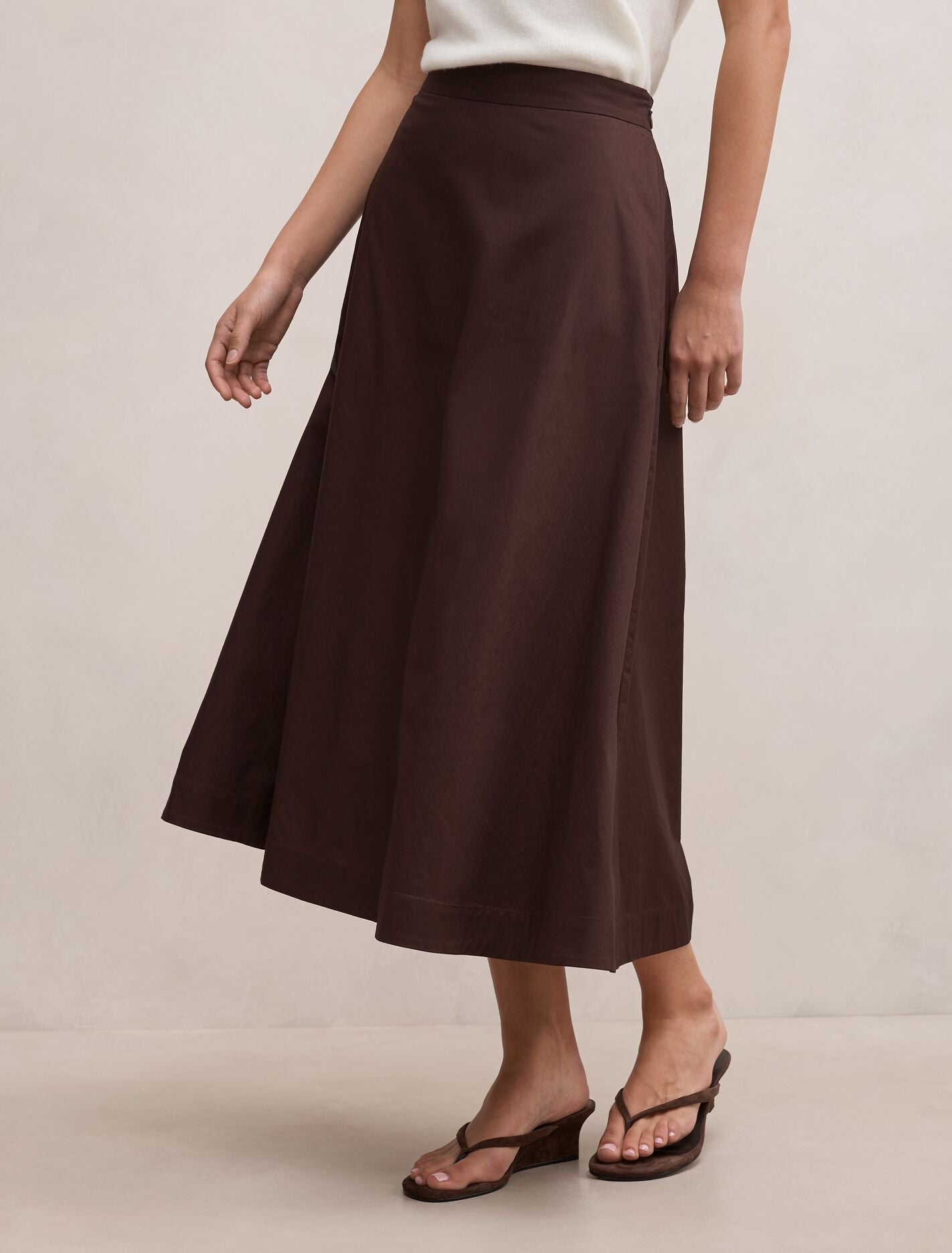 Chrissy Cotton Midi Skirt Forever New