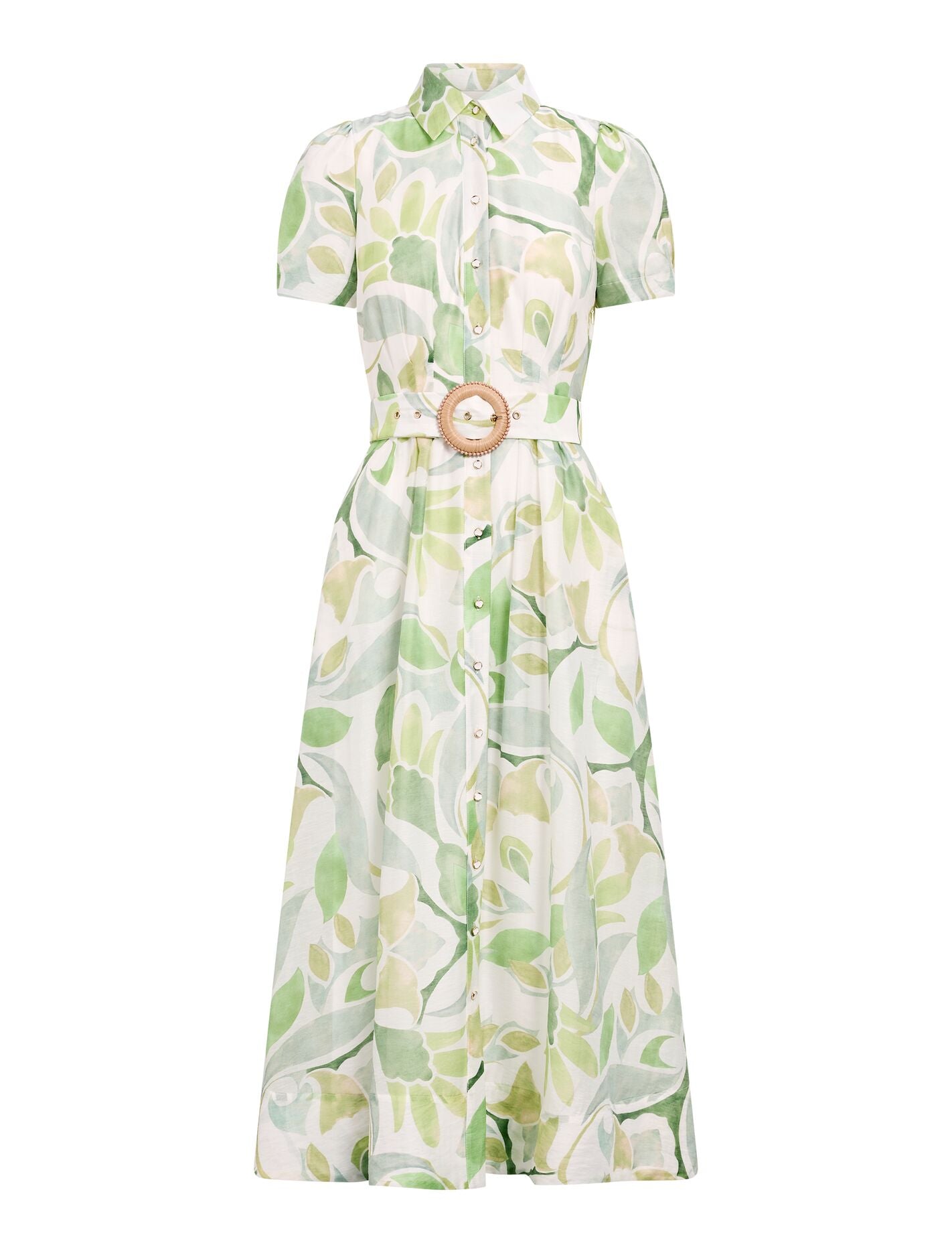 Avery Short Sleeve Seam Detail Midi Dress Forever New
