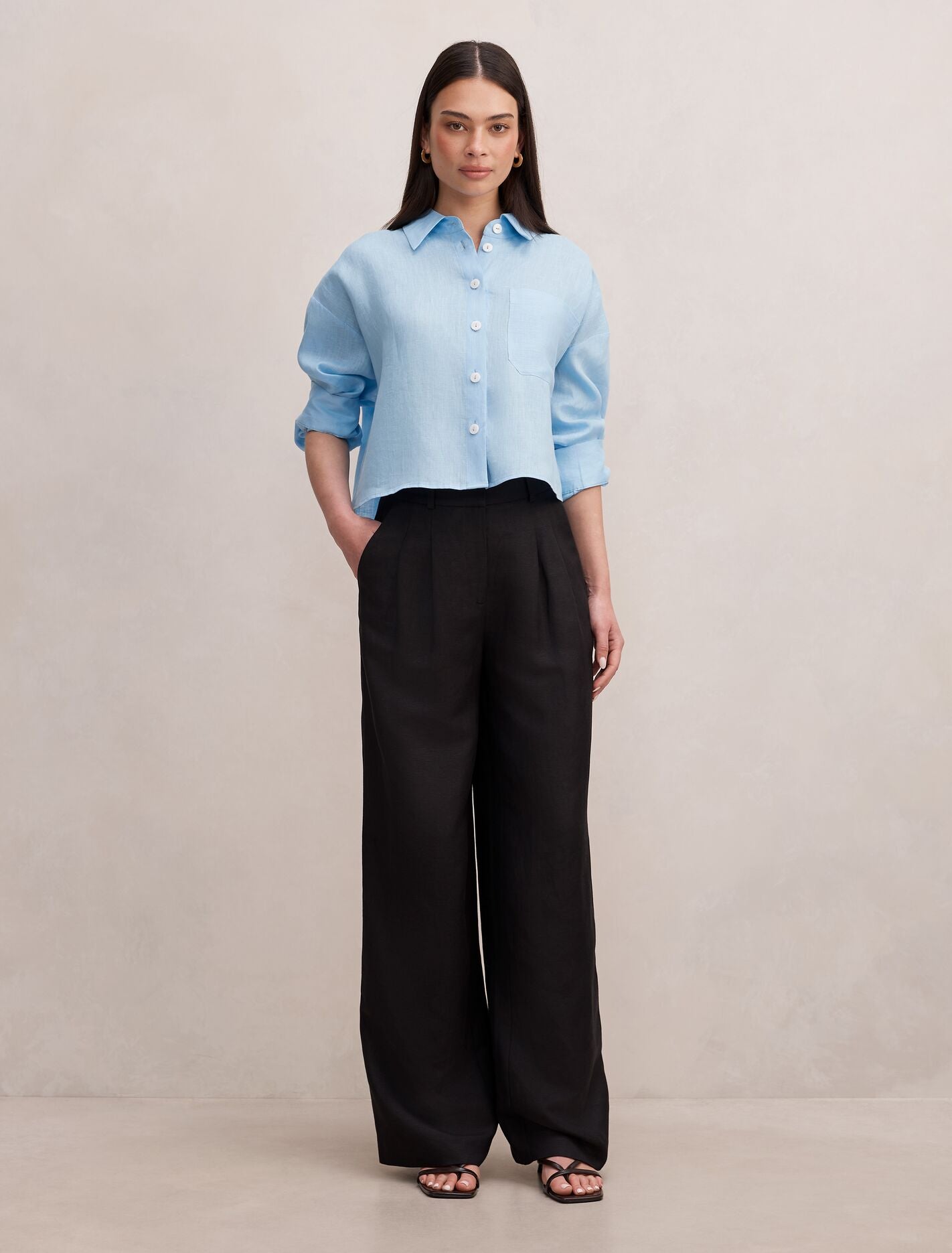 Eva Linen Wide Leg Pants Forever New