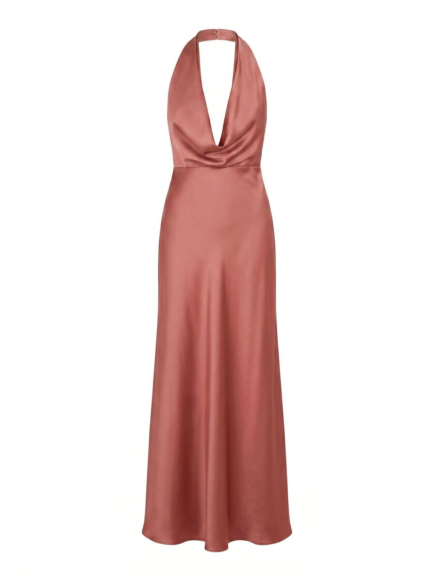 Becca Cowl Halter Satin Dress Forever New