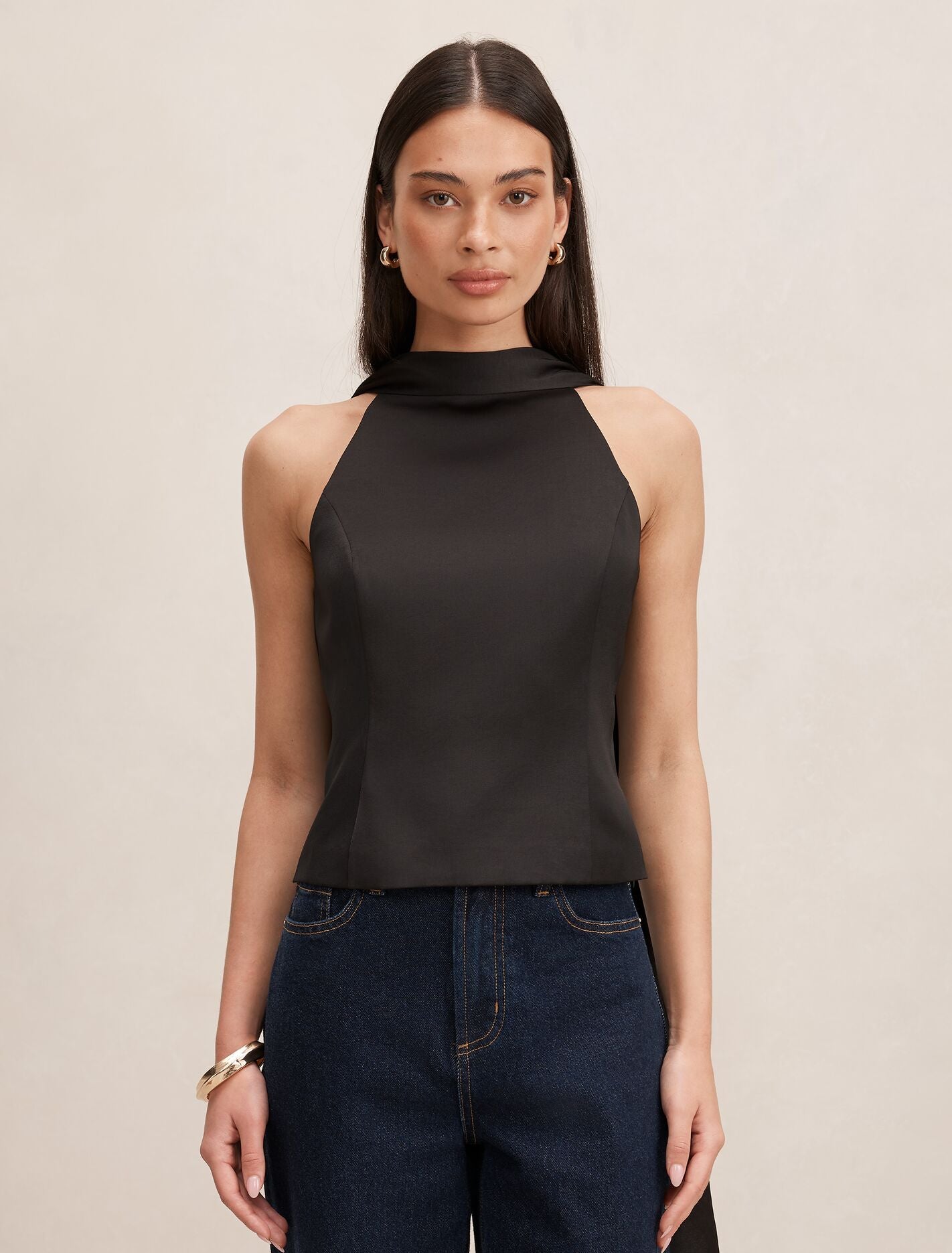 Millie High Neck Cape Top Forever New