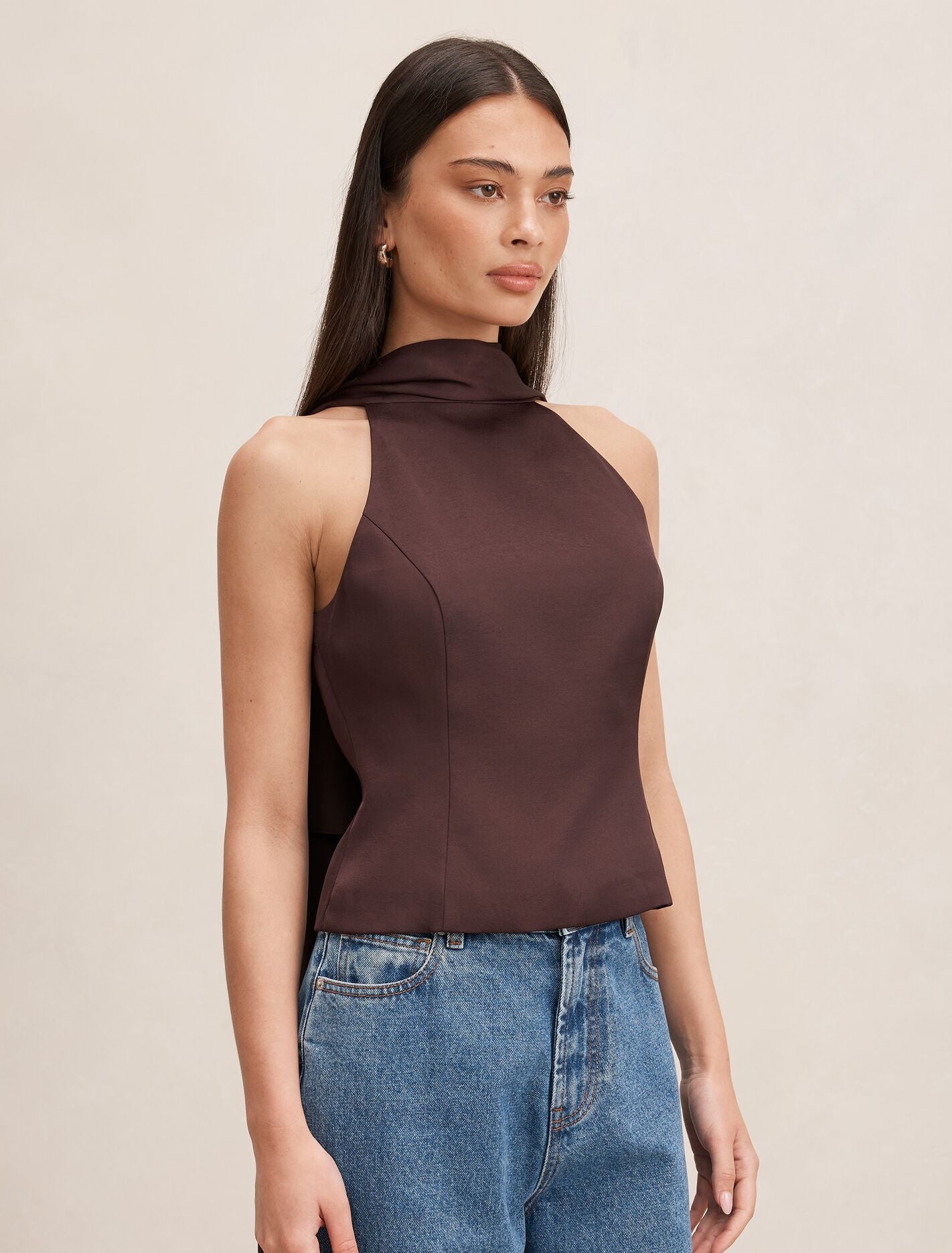 Millie High Neck Cape Top Forever New