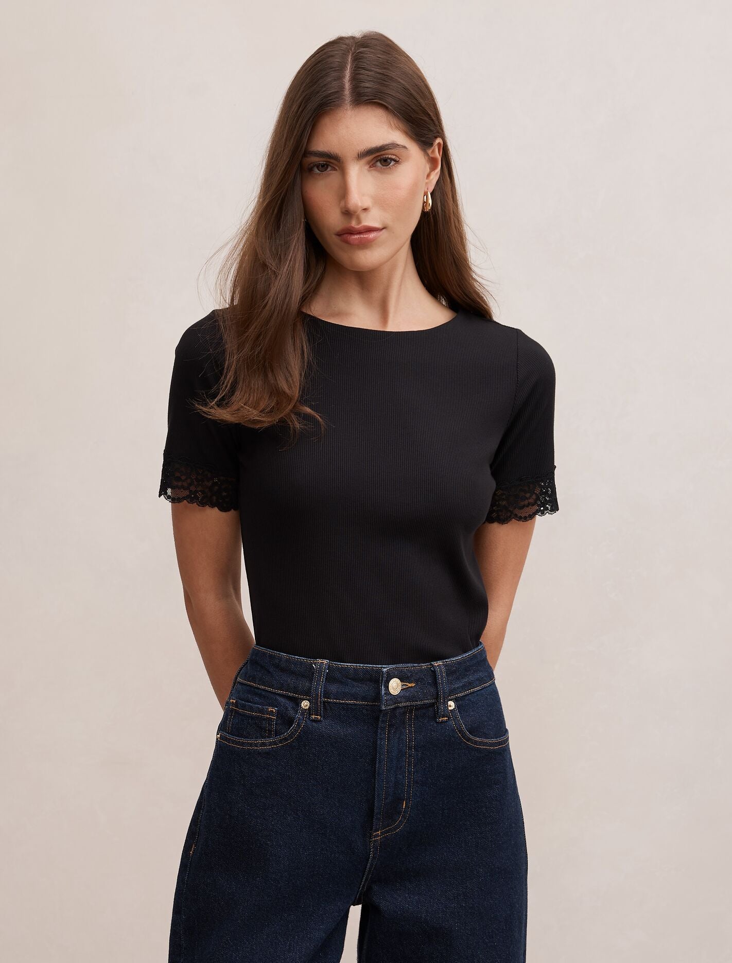 Nina Lace Trim T-Shirt