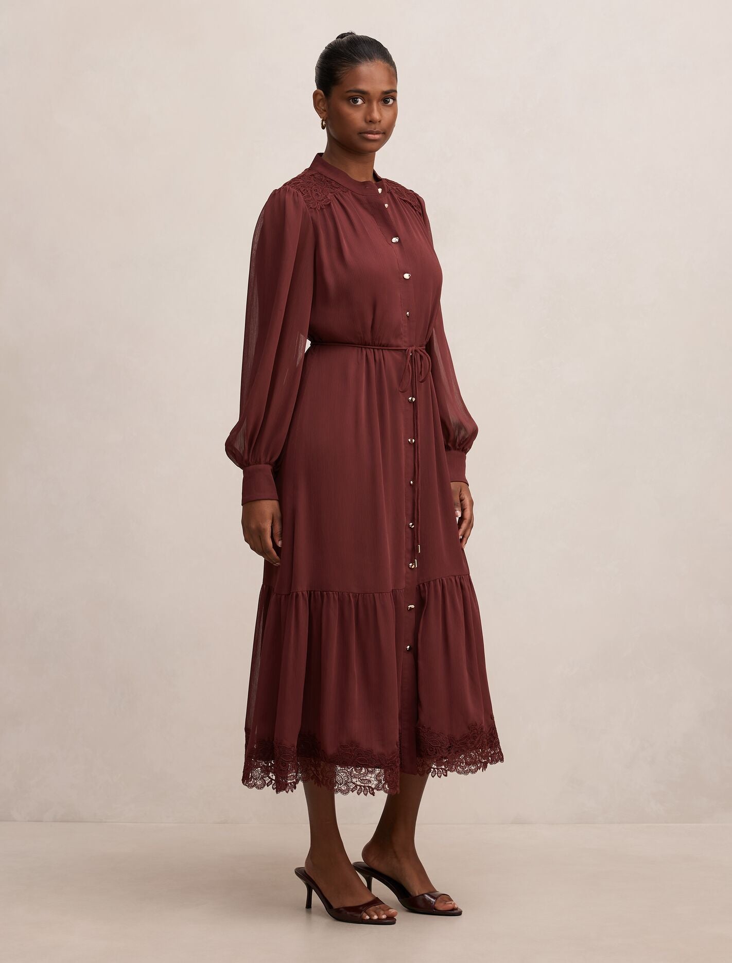 Harriet Petite Lace Midi Dress Forever New