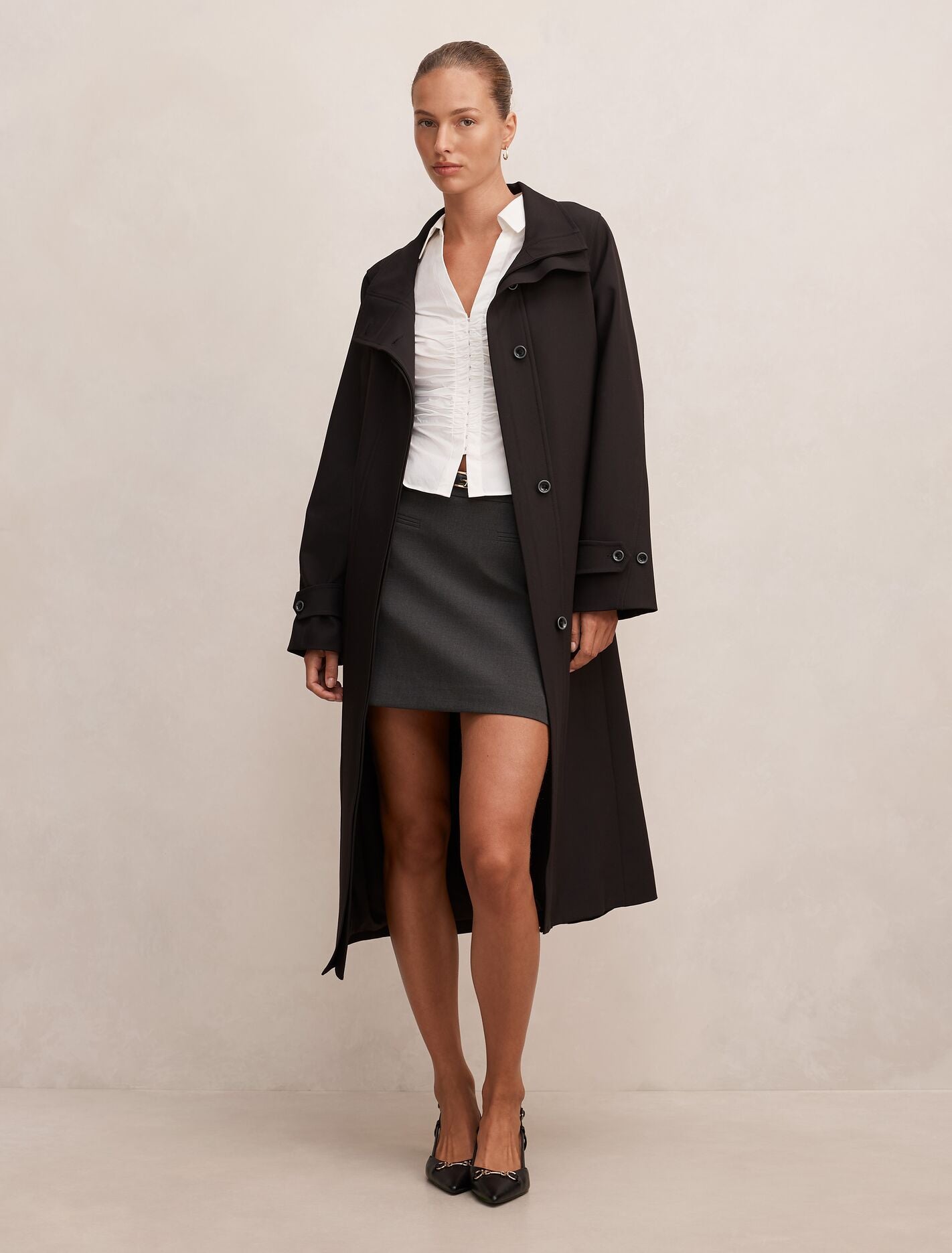 Florence Funnel Neck Trench Coat Forever New