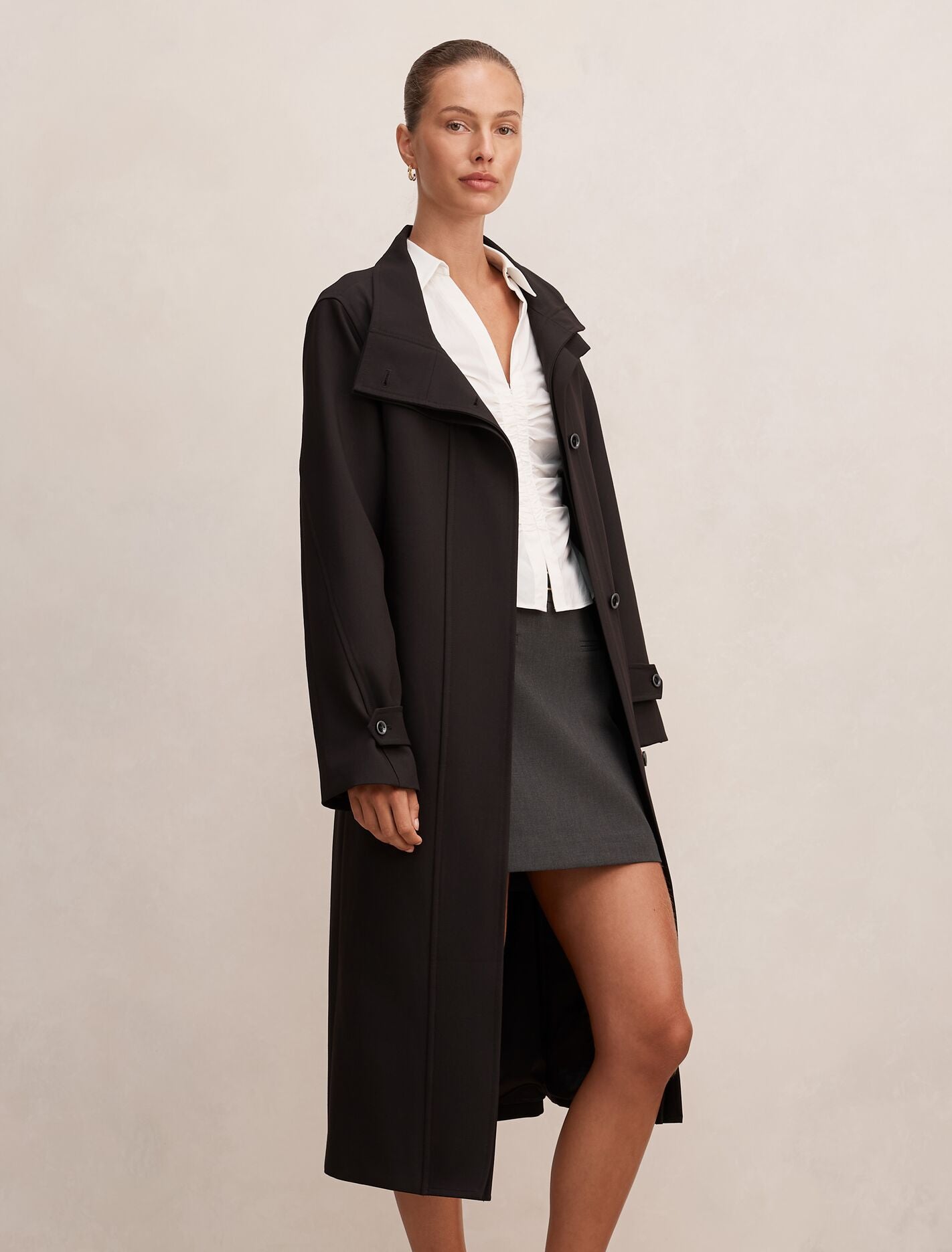 Florence Funnel Neck Trench Coat Forever New