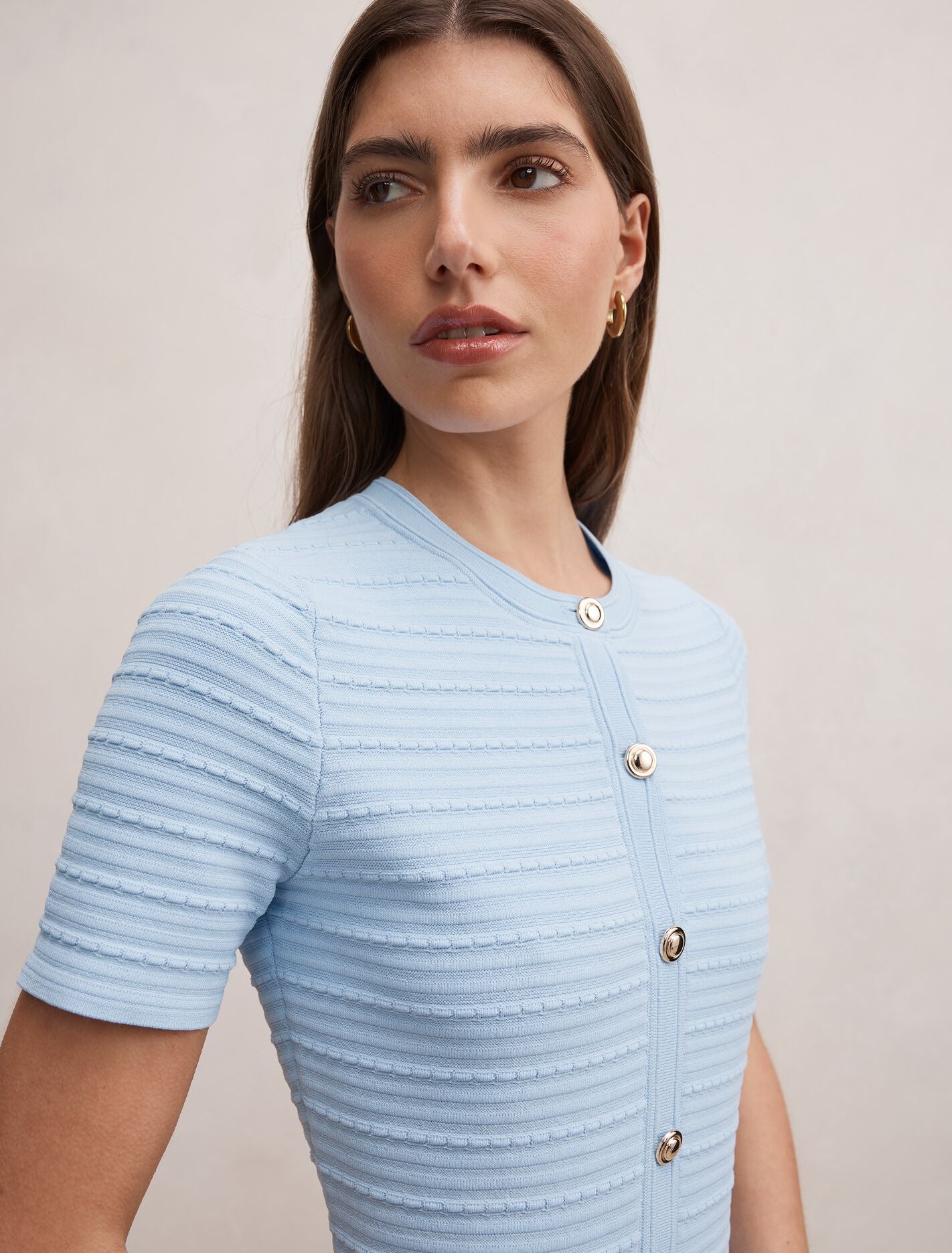 Anika Stitch Interest Knit Mini Dress Forever New