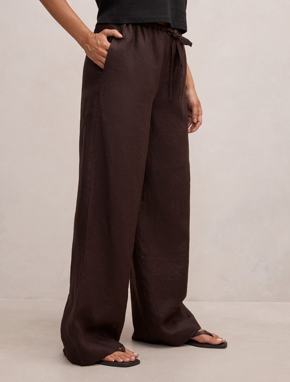 Lily Linen Drawstring Pants Forever New