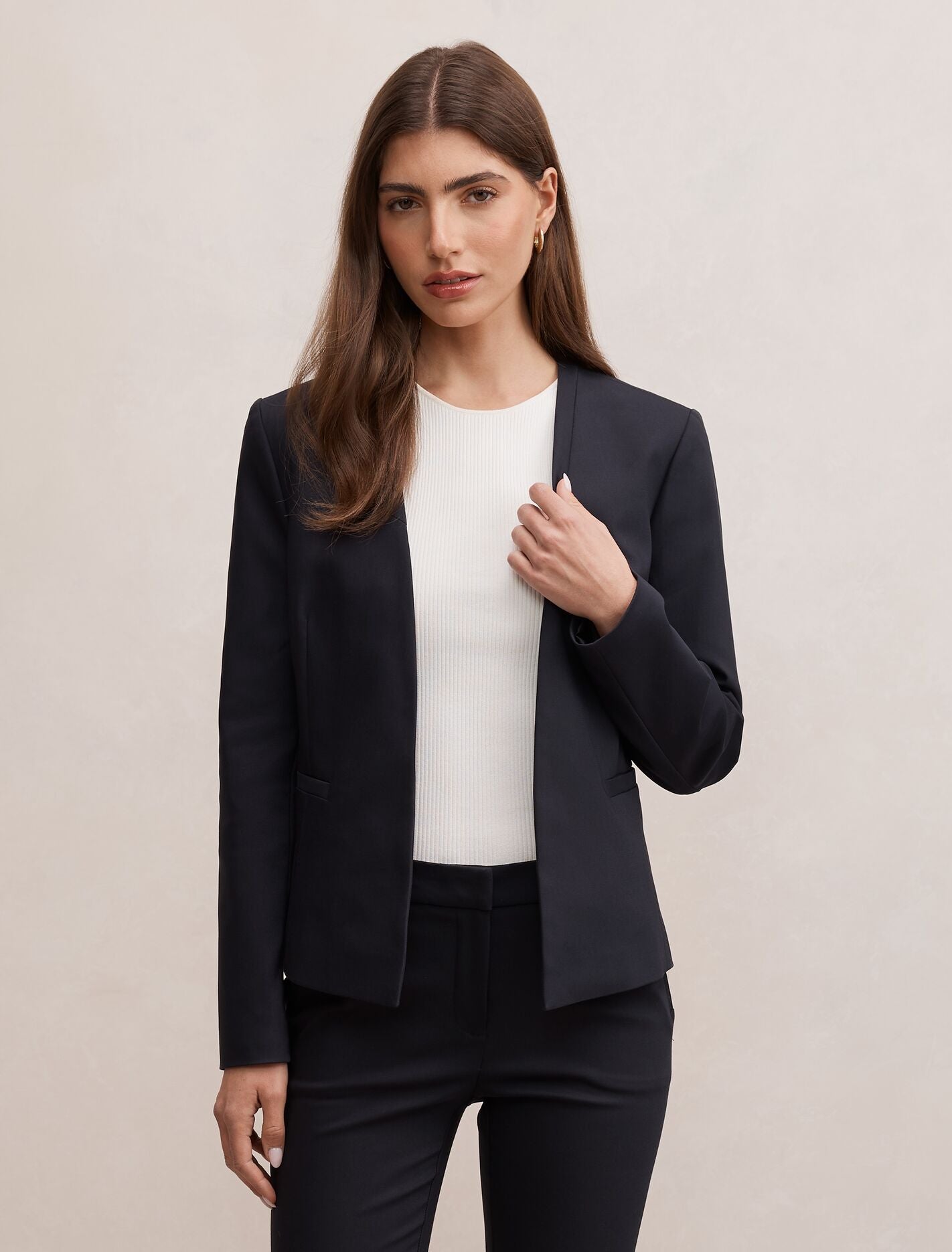 Farrah Fitted Blazer Navy Suit Forever New