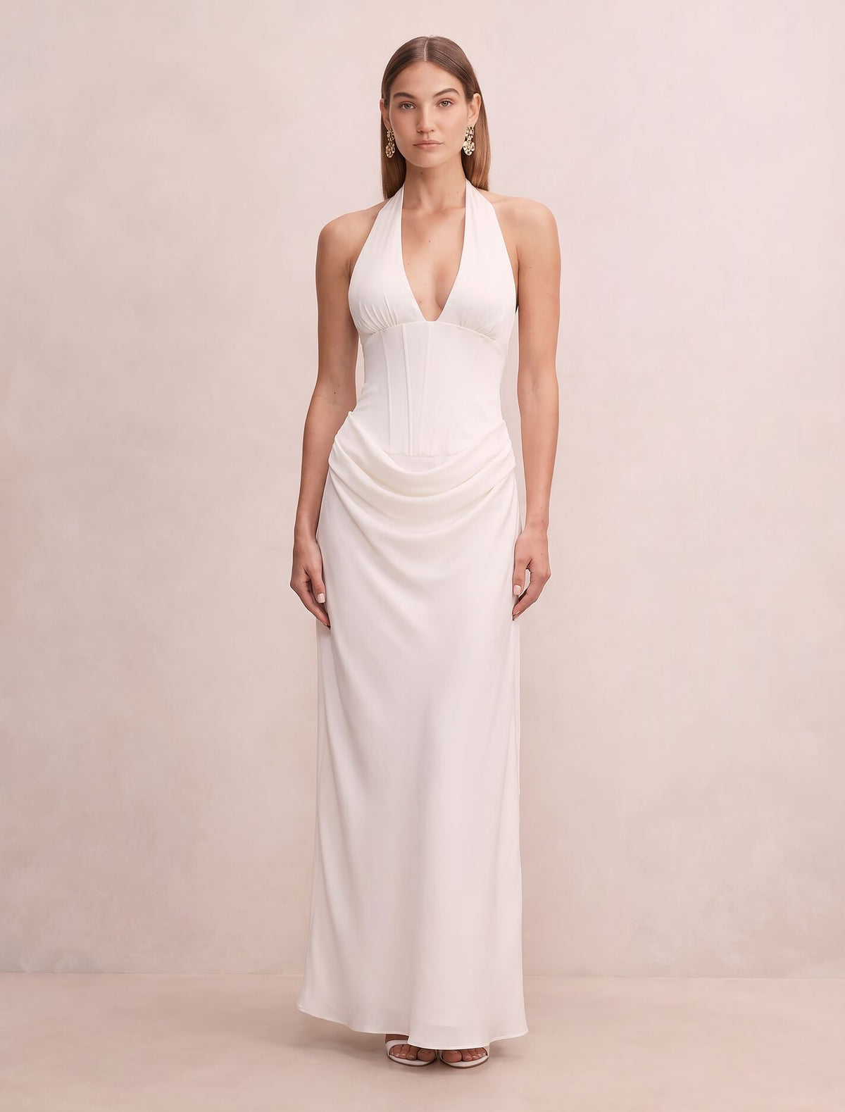 Airlie Halter Neck Corset Maxi Dress