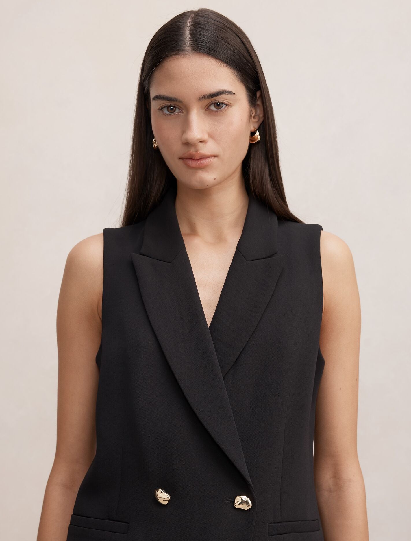 Dani Double Breasted Sleeveless Blazer Forever New
