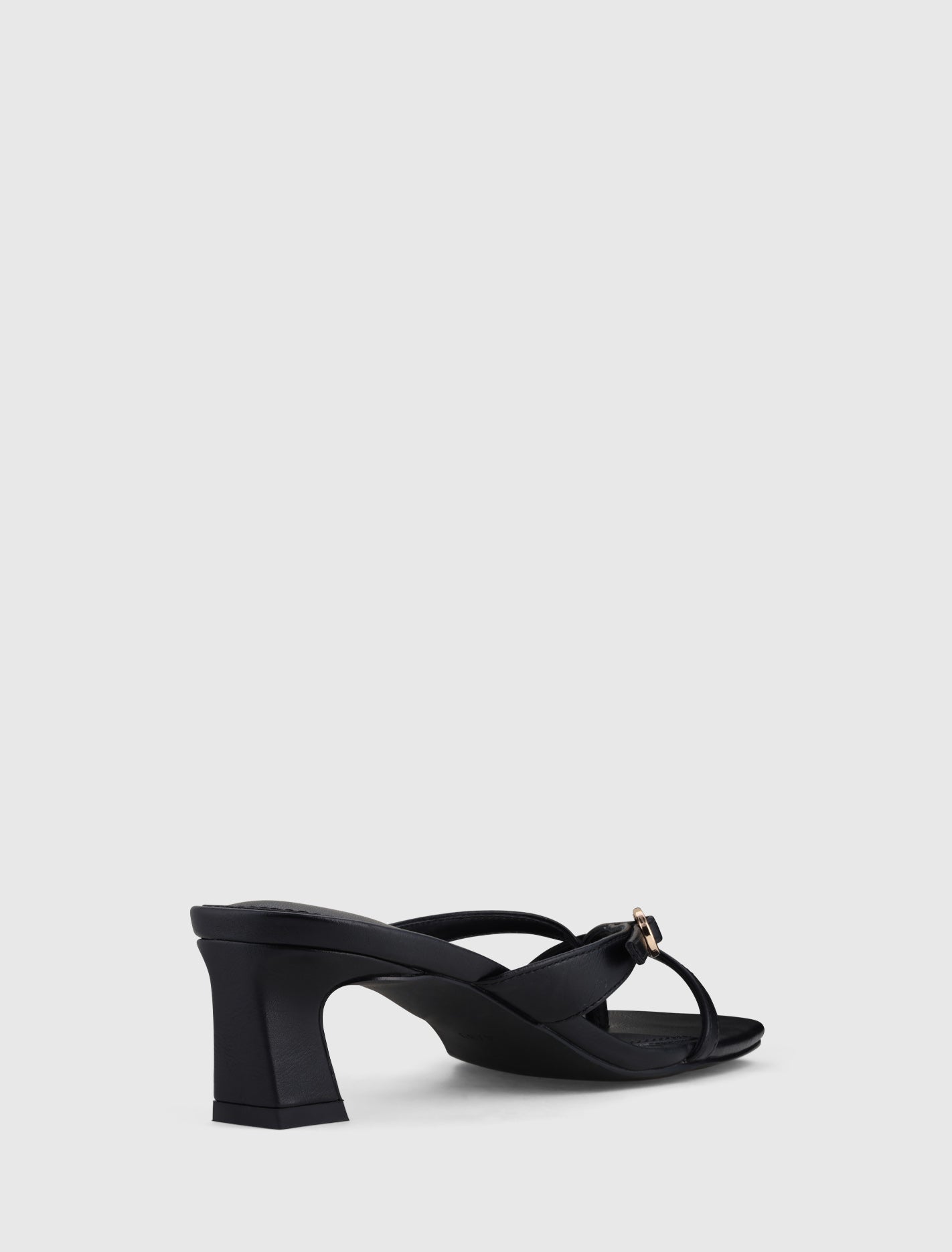 Belinda Buckle Detail Thong Heeled Sandal Forever New