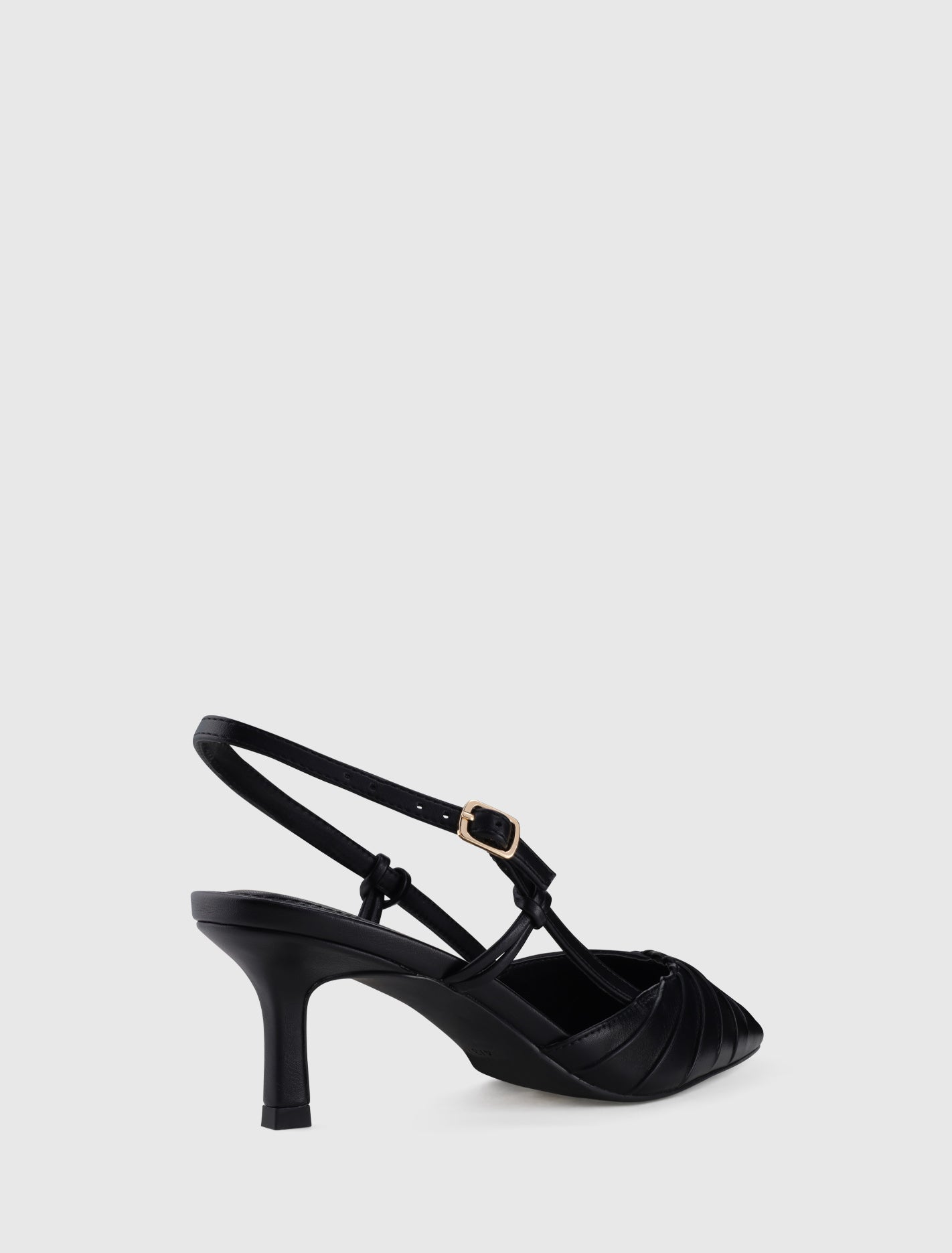 Petra Pleat Detail Heel Court Shoe Forever New