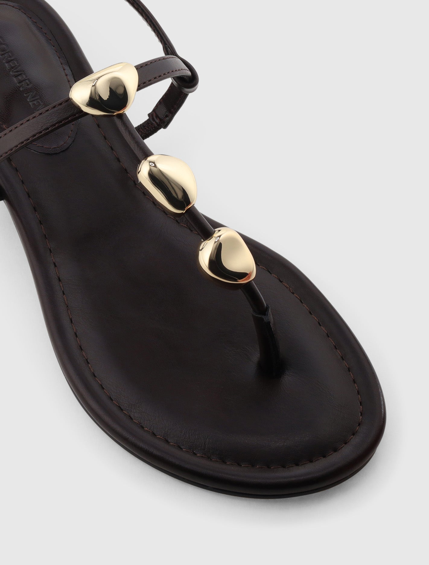 Fiona 2 Irregular Shaped Trim Flat Sandal Forever New