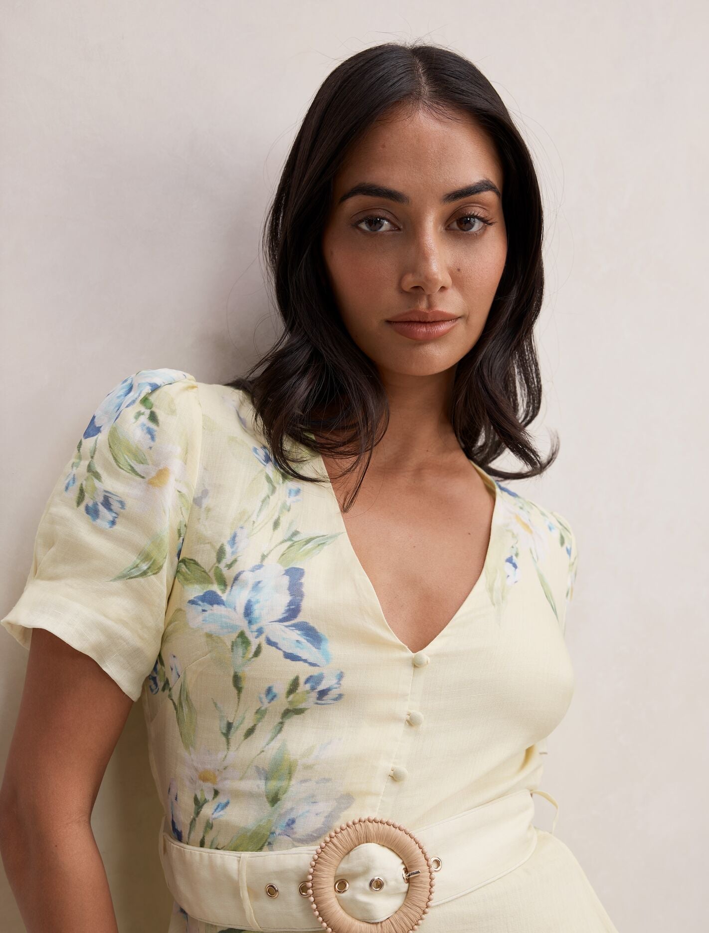 Calissa V-Neck Short Sleeve Midi Dress Forever New