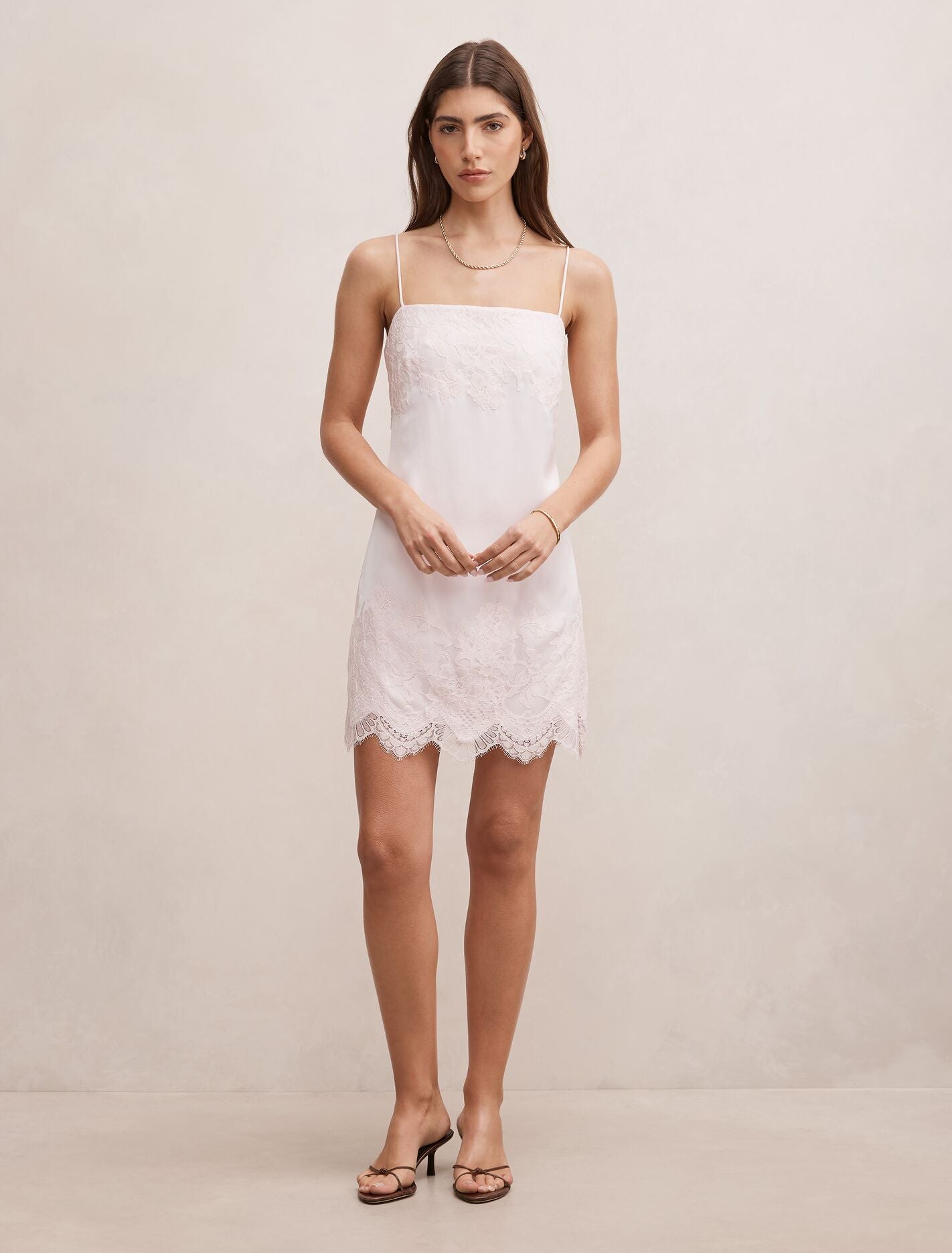 Haven Lace Trim Mini Dress Forever New