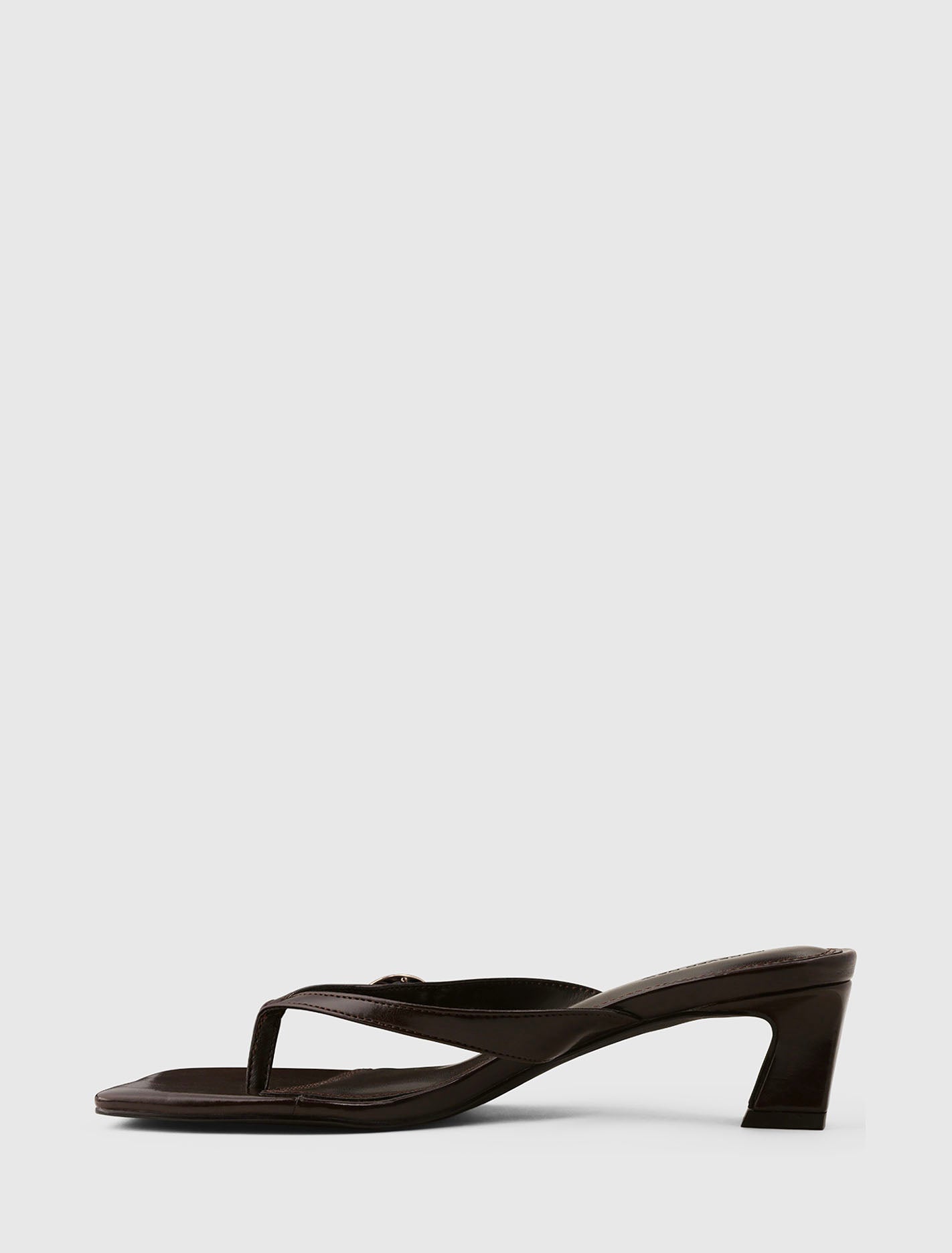 Belinda 2 Buckle Detail Thong Heeled Sandal