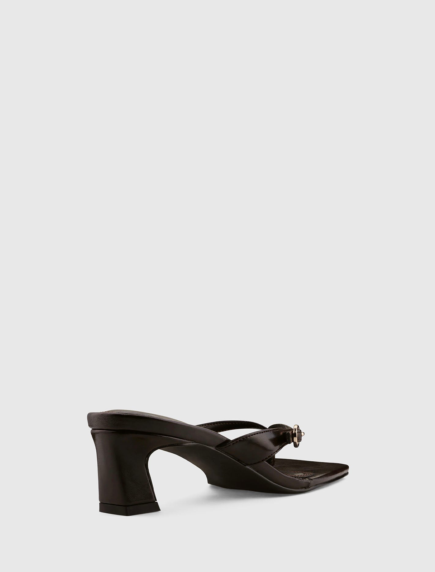Belinda 2 Buckle Detail Thong Heeled Sandal
