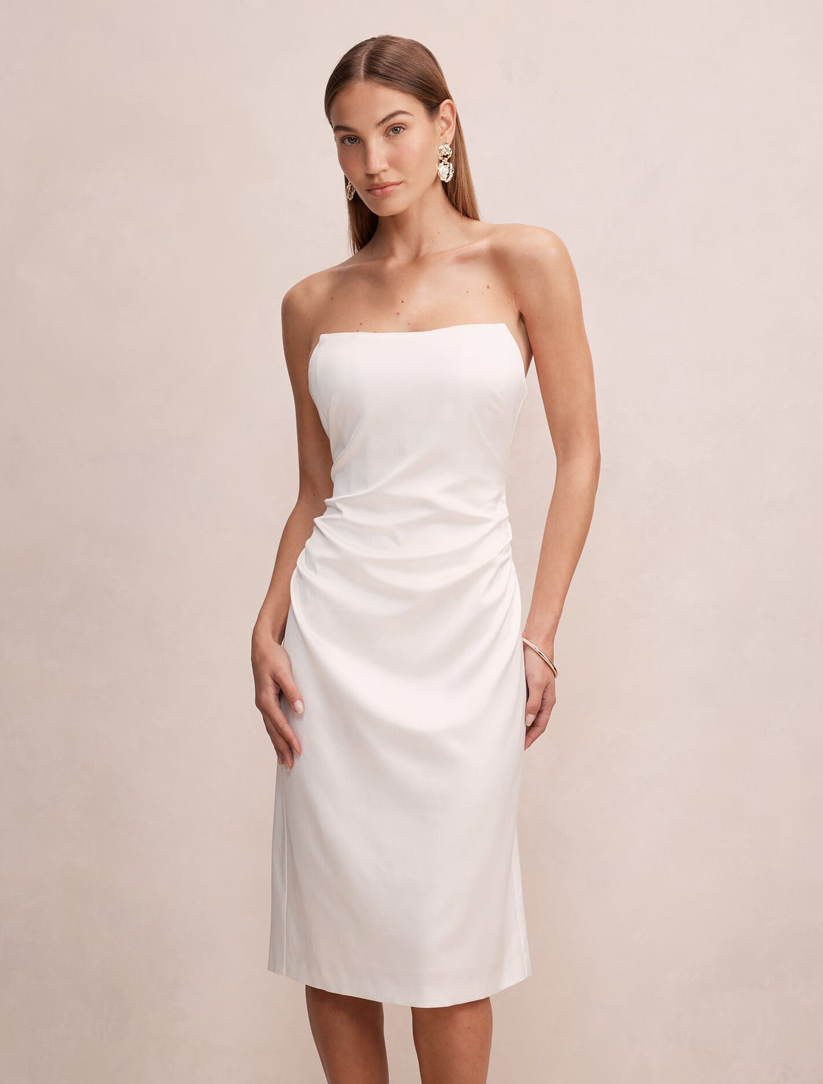 Ivana Strapless Midi Dress