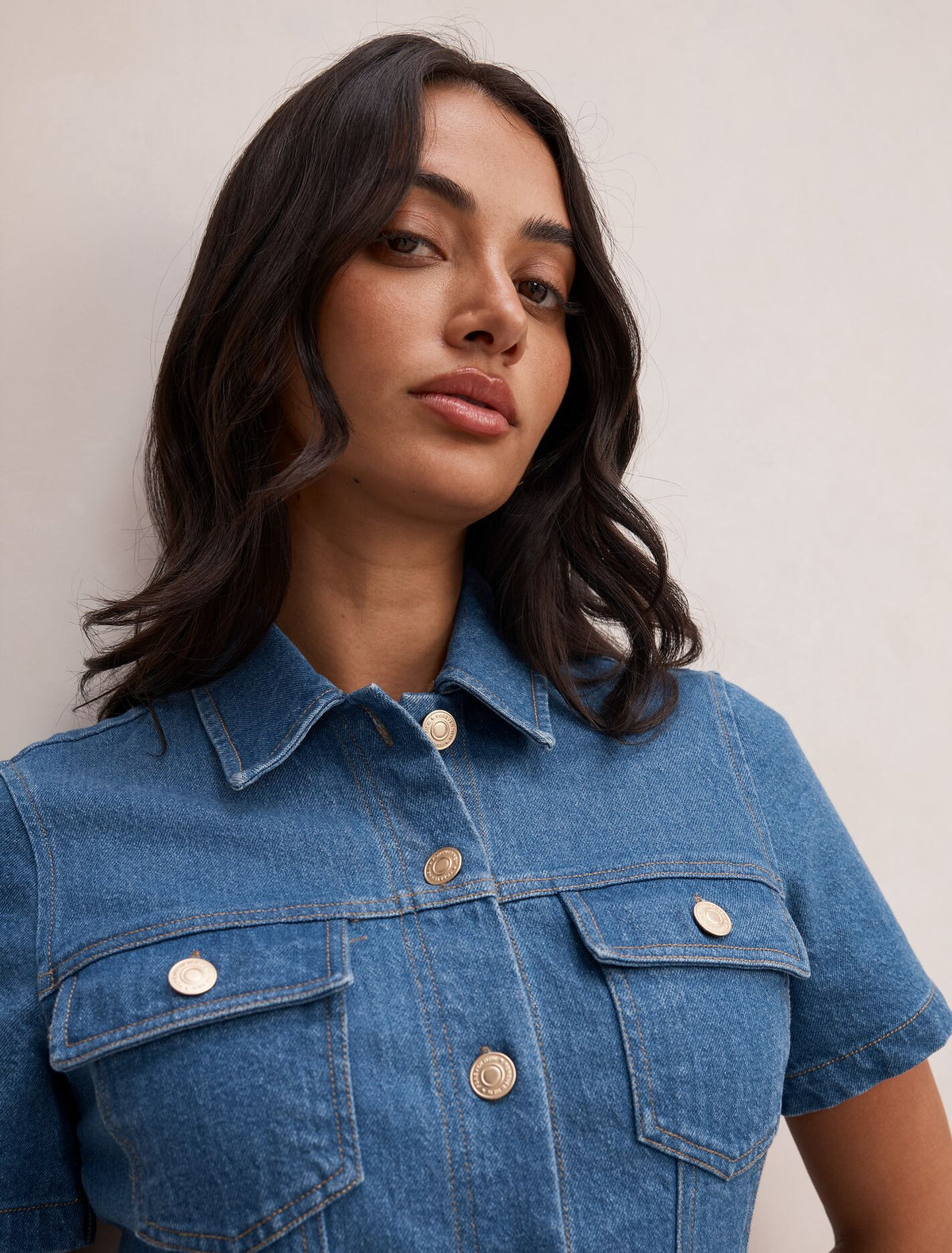 Sophia Mini Denim Shirt Dress Forever New