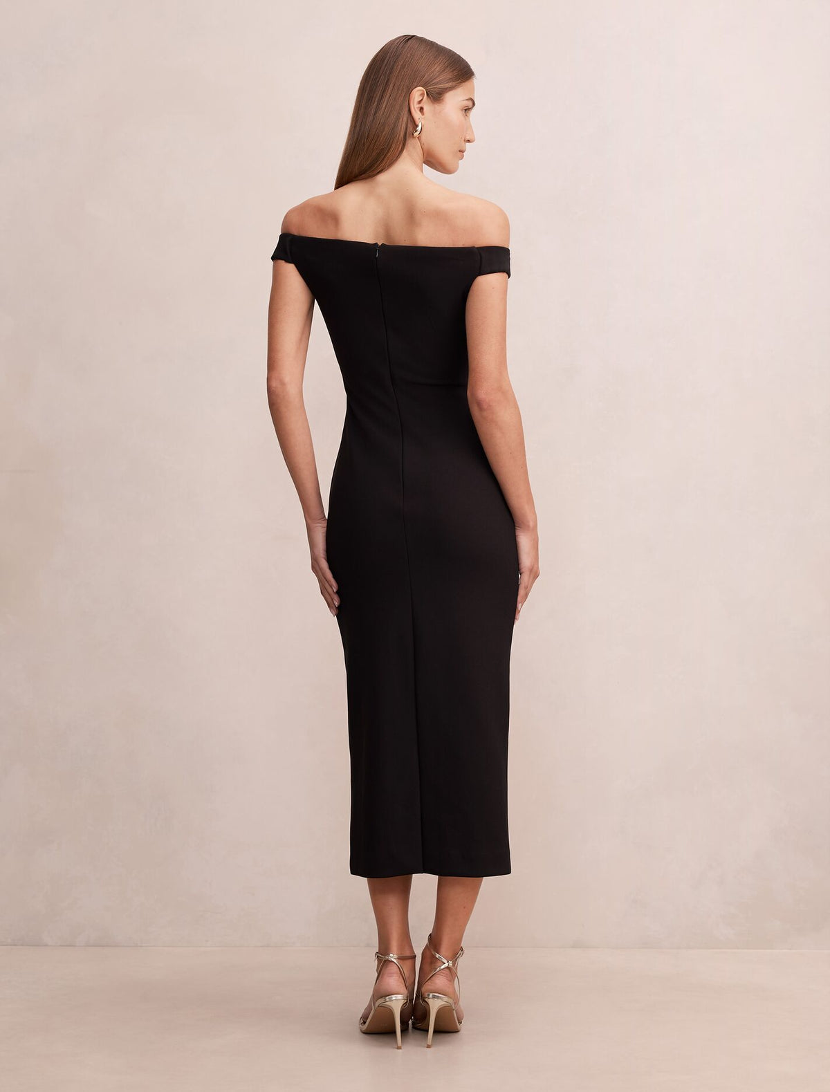 Zaria Off Shoulder Bodycon Midi Dress Forever New